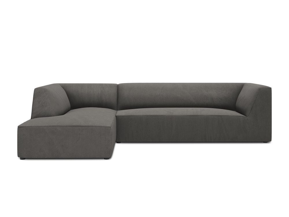 Cosmopolitan Design Ecksofa Siena 4-Sitzer Kord Scala Dunkelgrau Links