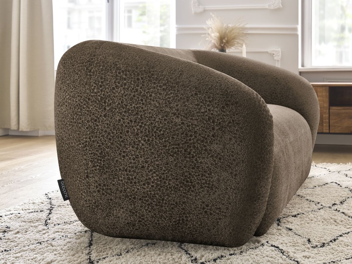 Bobochic Celine Sofa 2-Sitzer Strukturstoff Braun