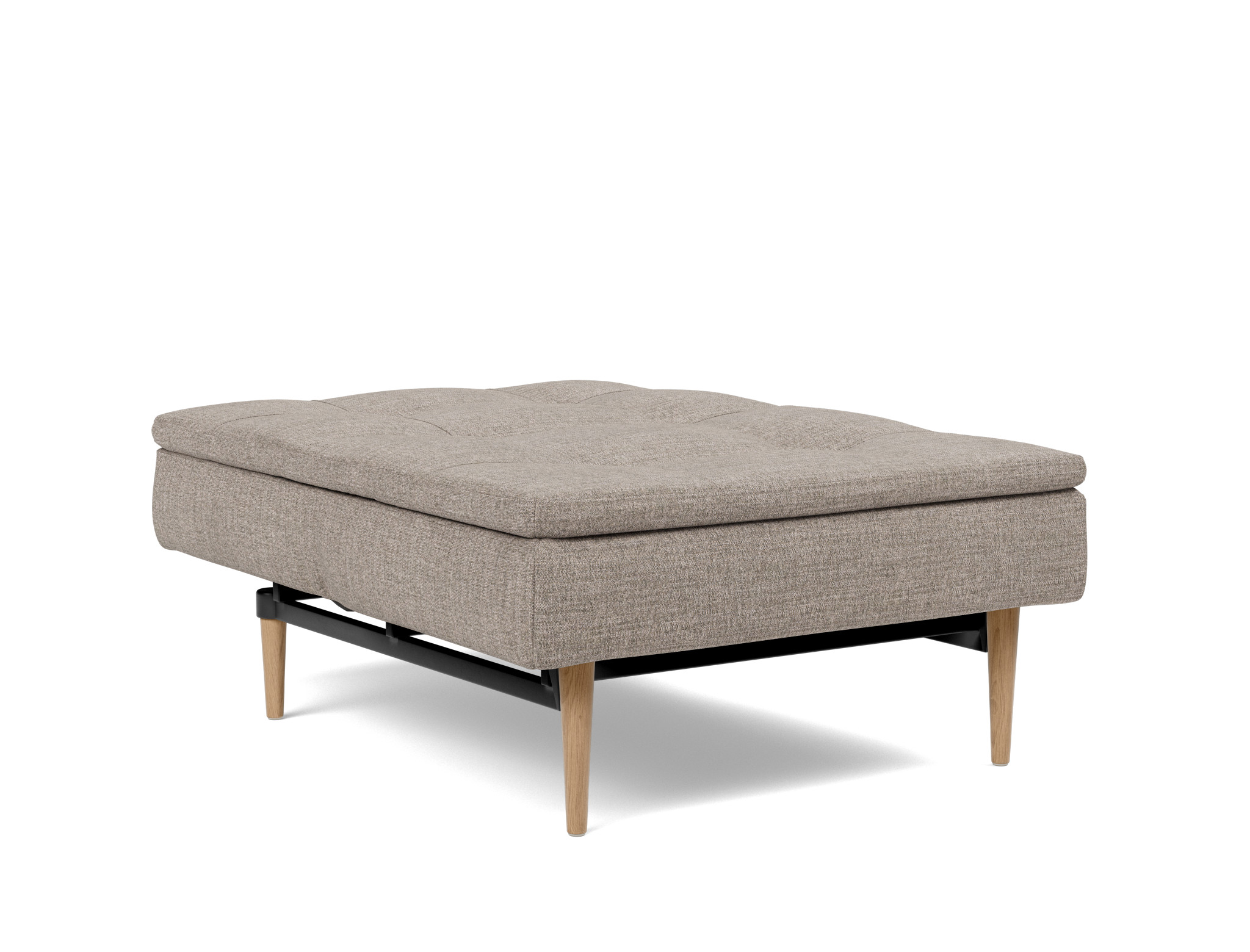 Sessel Dublexo Chenille Yuveno 472-Warm-Grey Beine Styletto Eiche hell