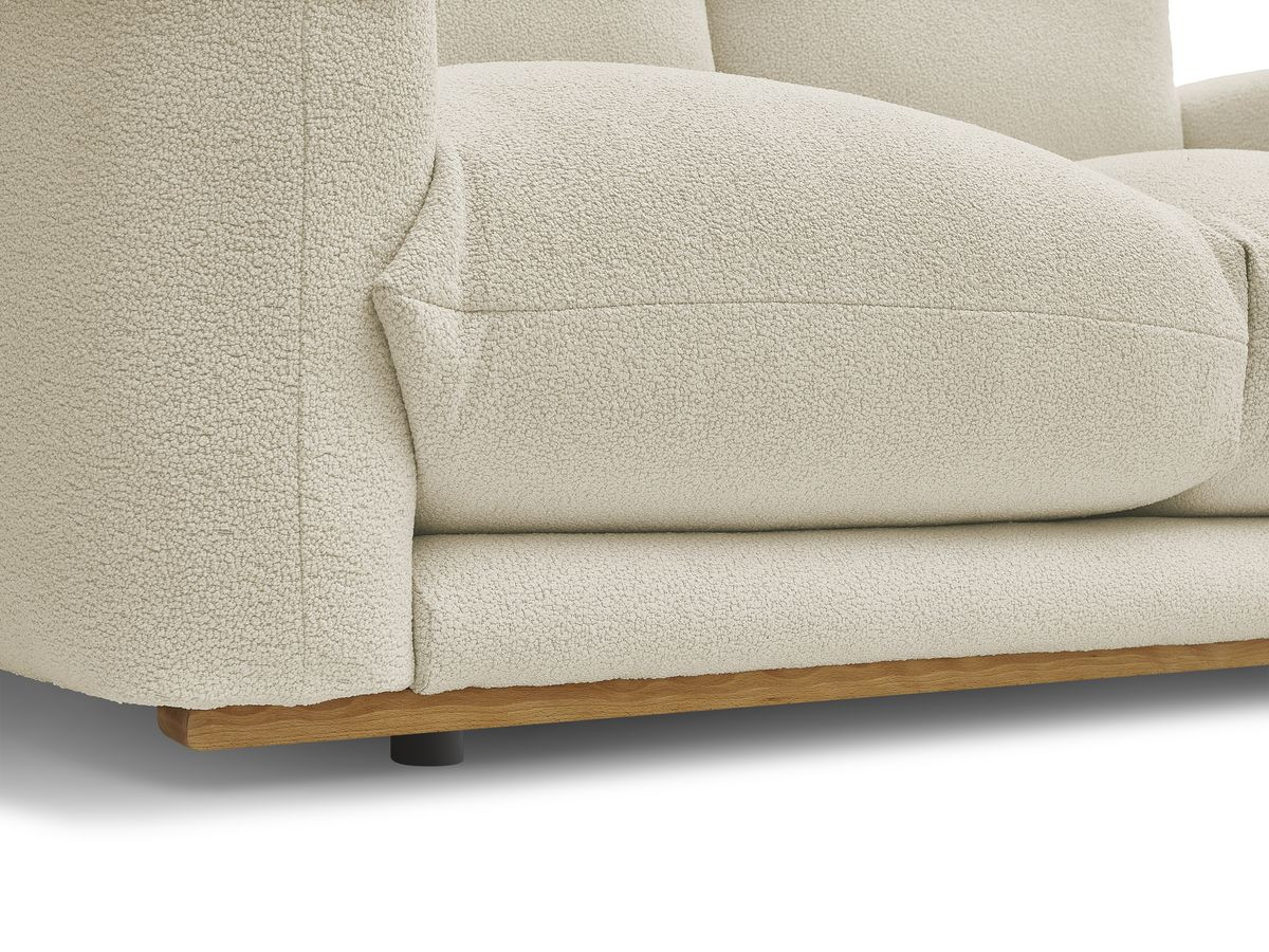 Bobochic Ernest Sofa 3-Sitzer 266 × 106 cm Bouclé-Stoff Beige