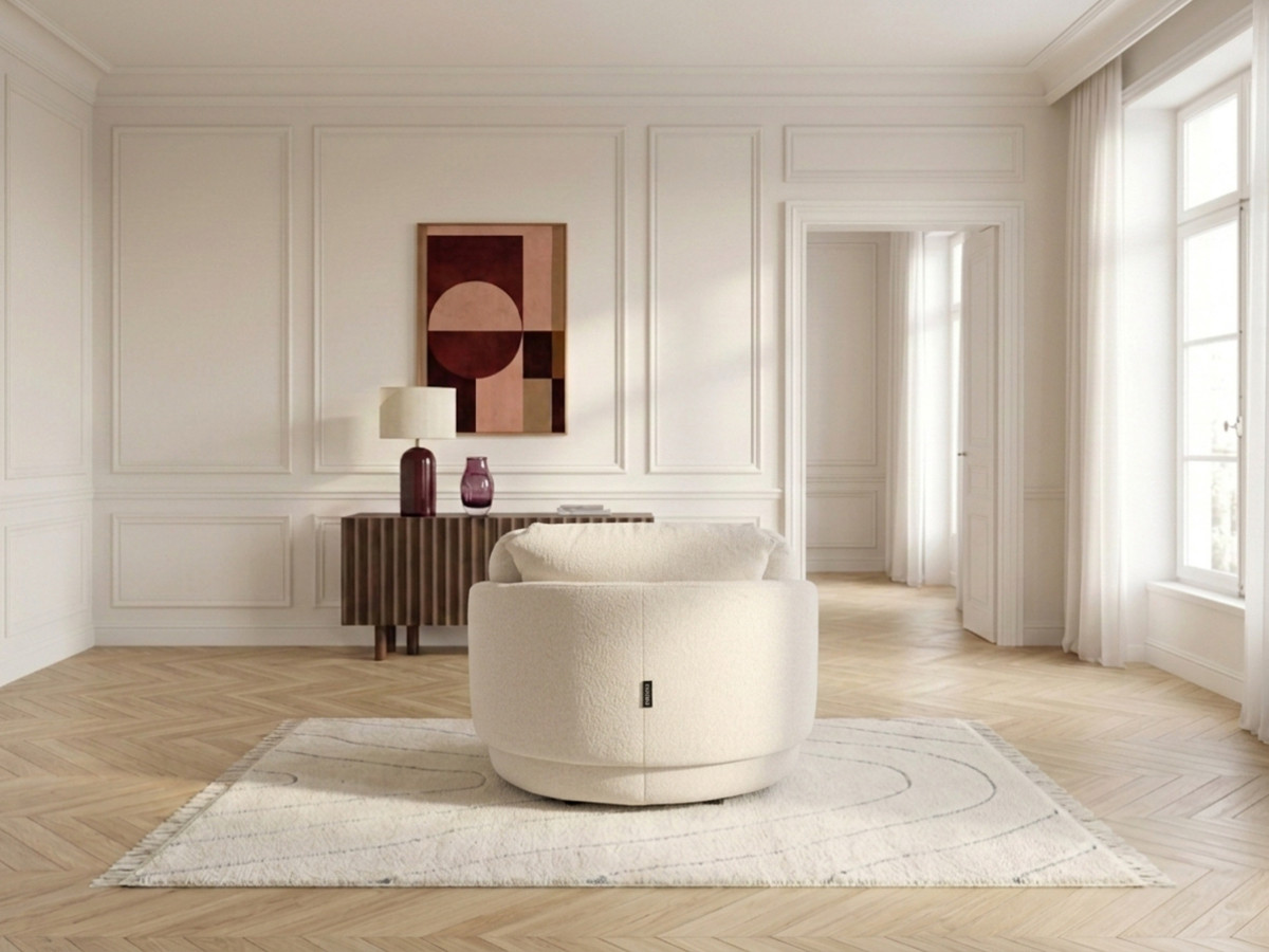 Bobochic Mario Sessel Melange-Stoff Beige