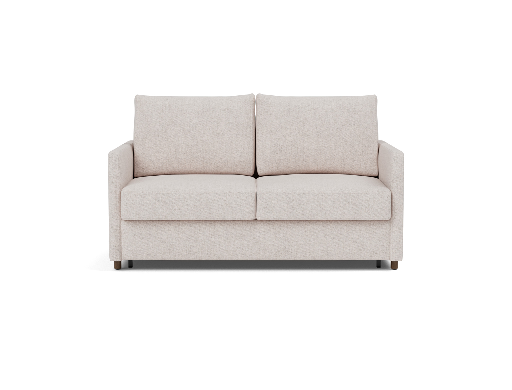 Schlafsofa Neah mit Slim-Armlehnen 140 Strukturierter Stoff Weda 300-Weda-Sand