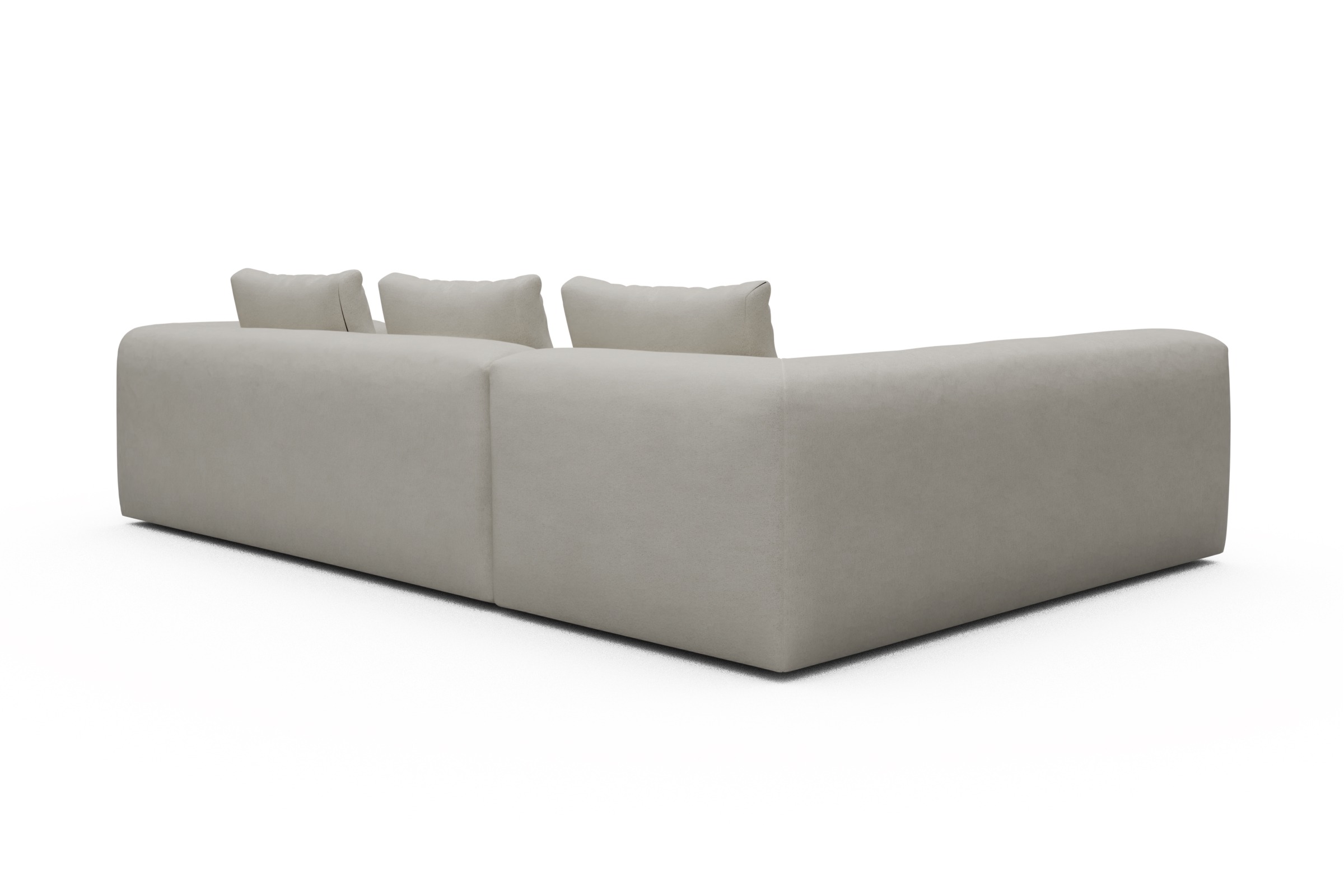 Ecksofa Fred 2x 2,5-Sitzer links offen Denari-Clean-Beige