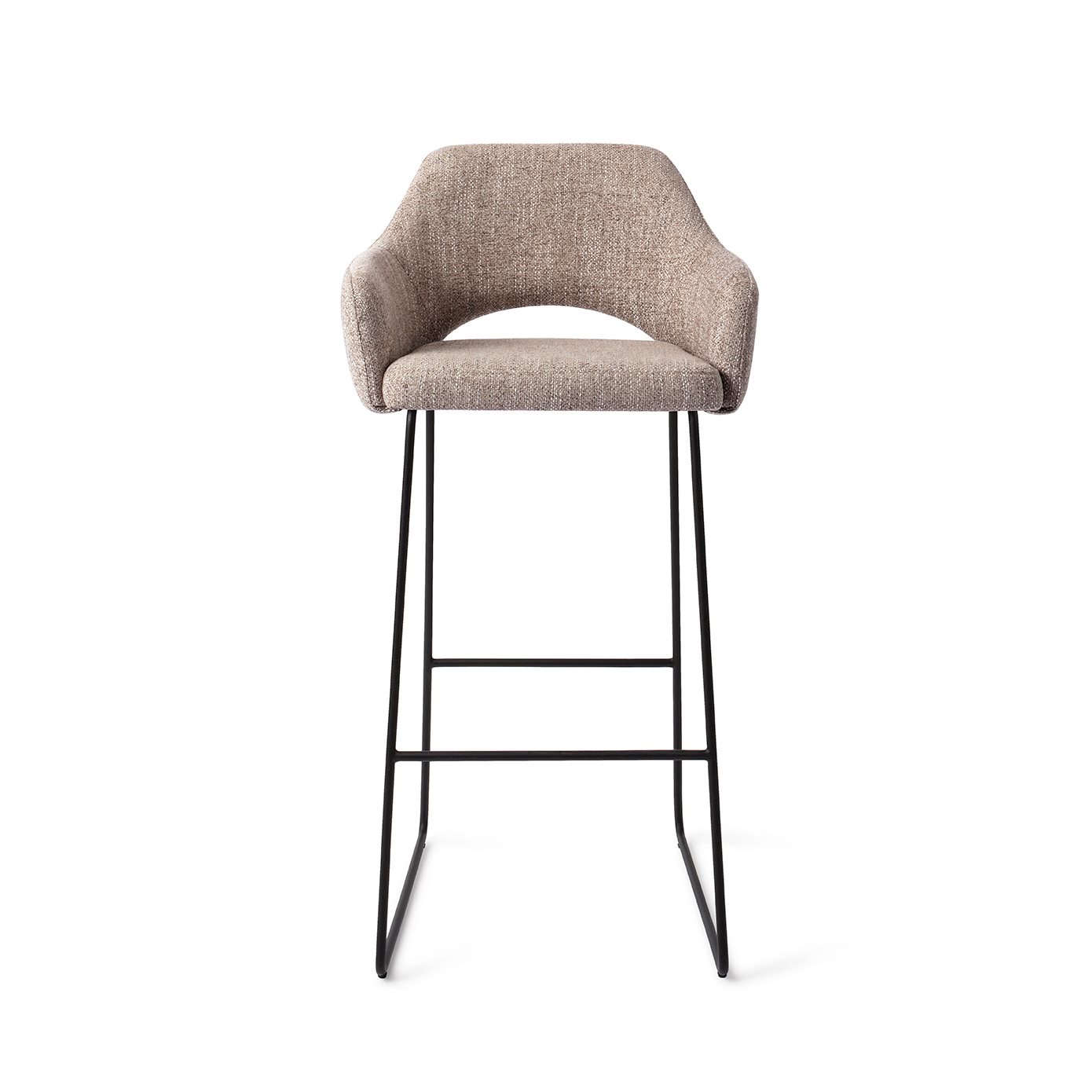 Jesper Home Barhocker Yanai Biscuit-Beach Slide Schwarz Tresenhöhe (65cm) moebelfaktor