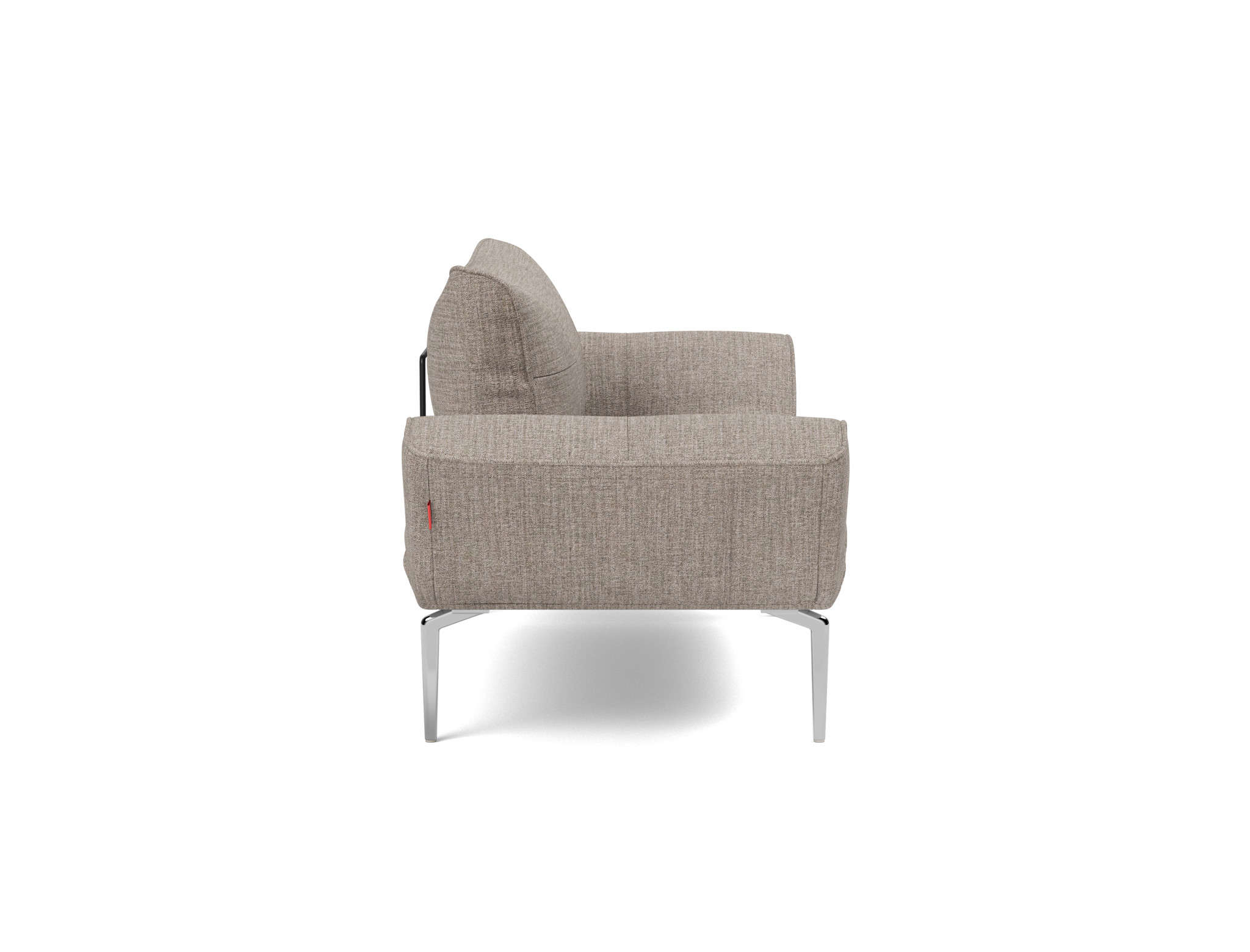 Tagesbett Zeal Chenille Yuveno 472-Warm-Grey Beine Straw Aluminium