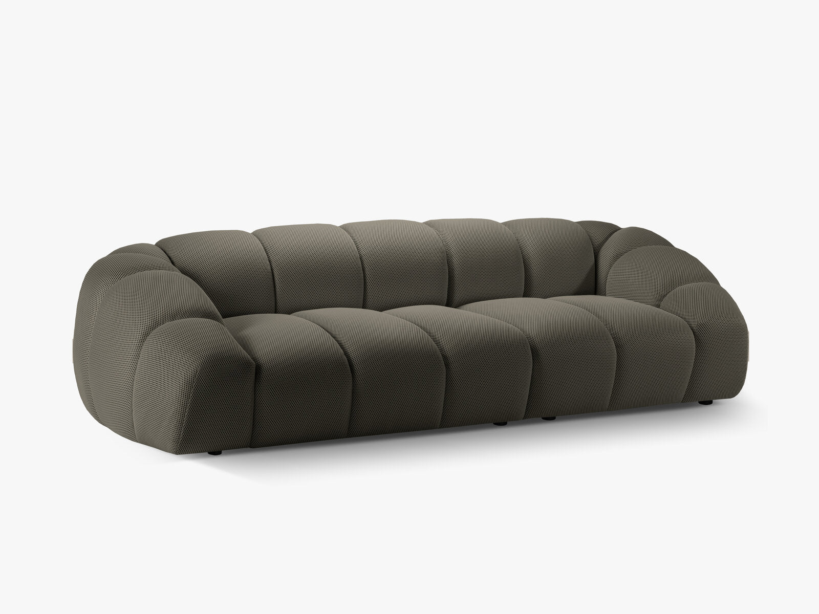 Micadoni Sofa Diana 4-Sitzer 3D-Stoff Stahl