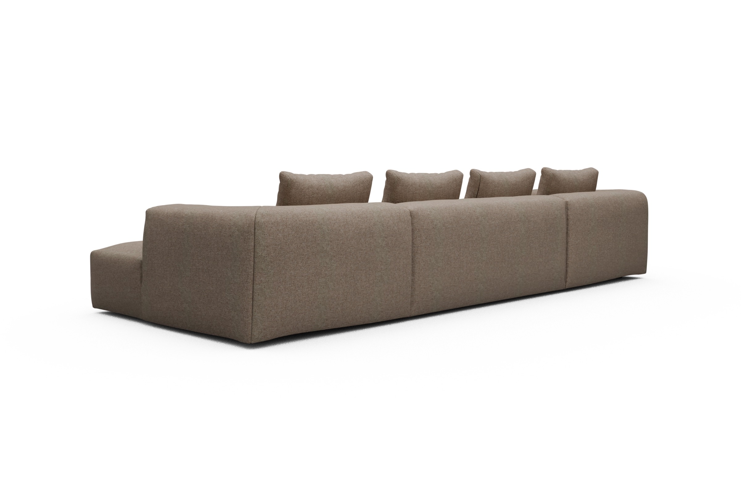 Wohnlandschaft Fred mit 2-Sitzer und Chaiselongue beidseitig Sama-Antelope