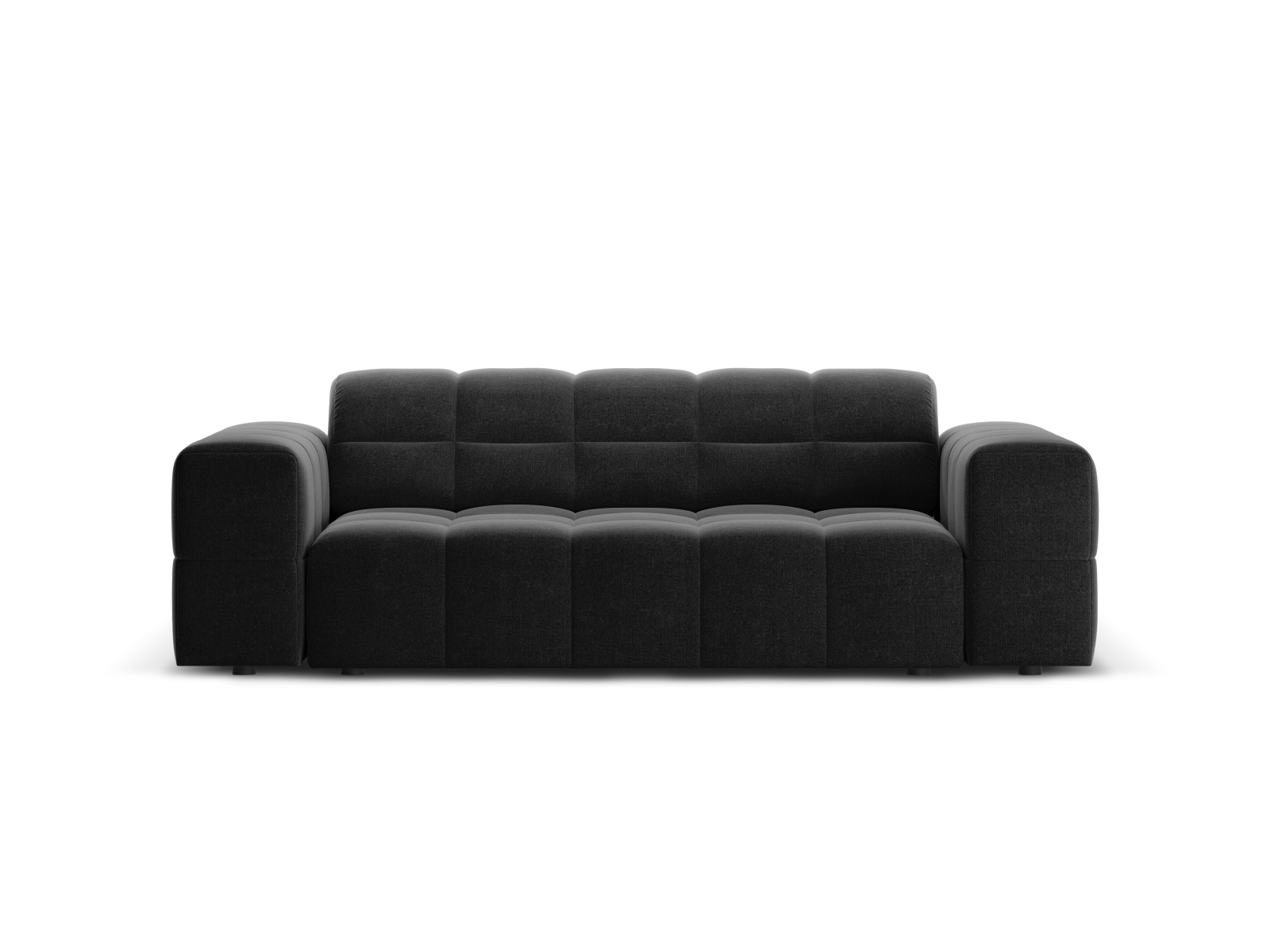 Cosmopolitan Design Sofa Chicago 2-Sitzer Chenille Haga Schwarz