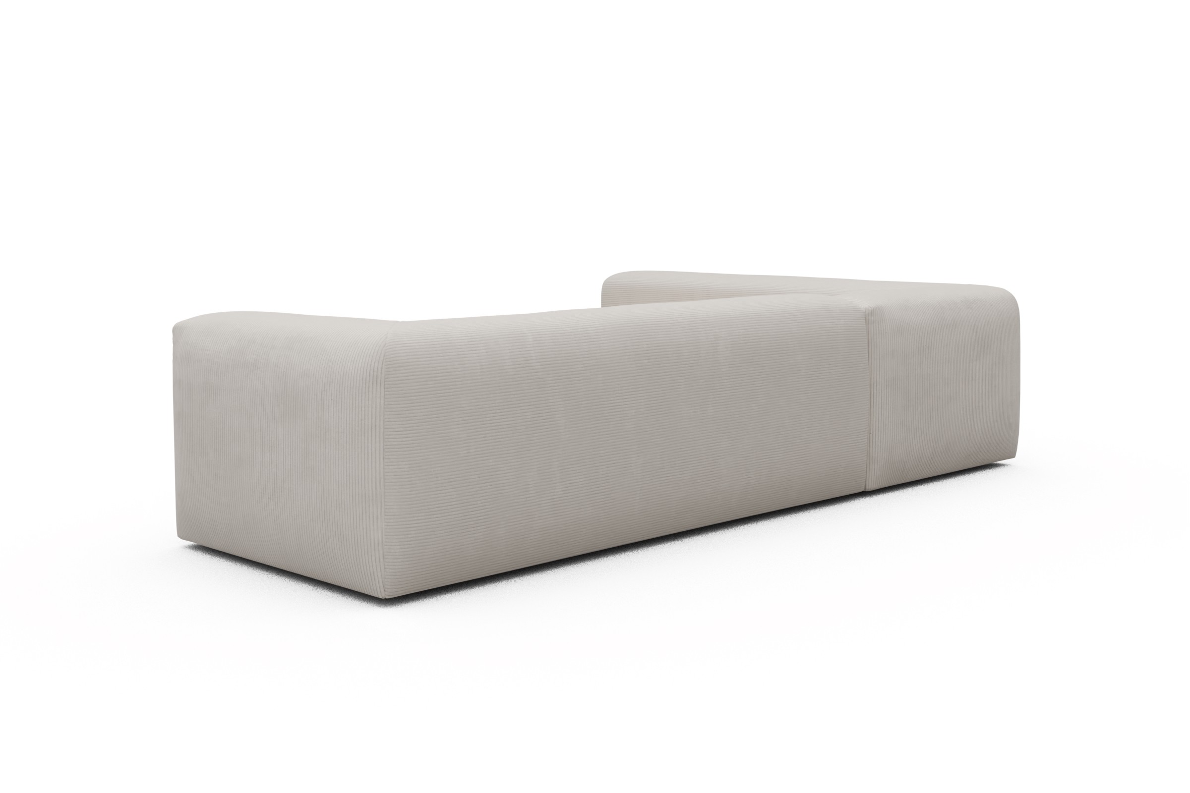 Ecksofa Fred 2x 2,5-Sitzer links offen Kord Corduroy 594-Ivory