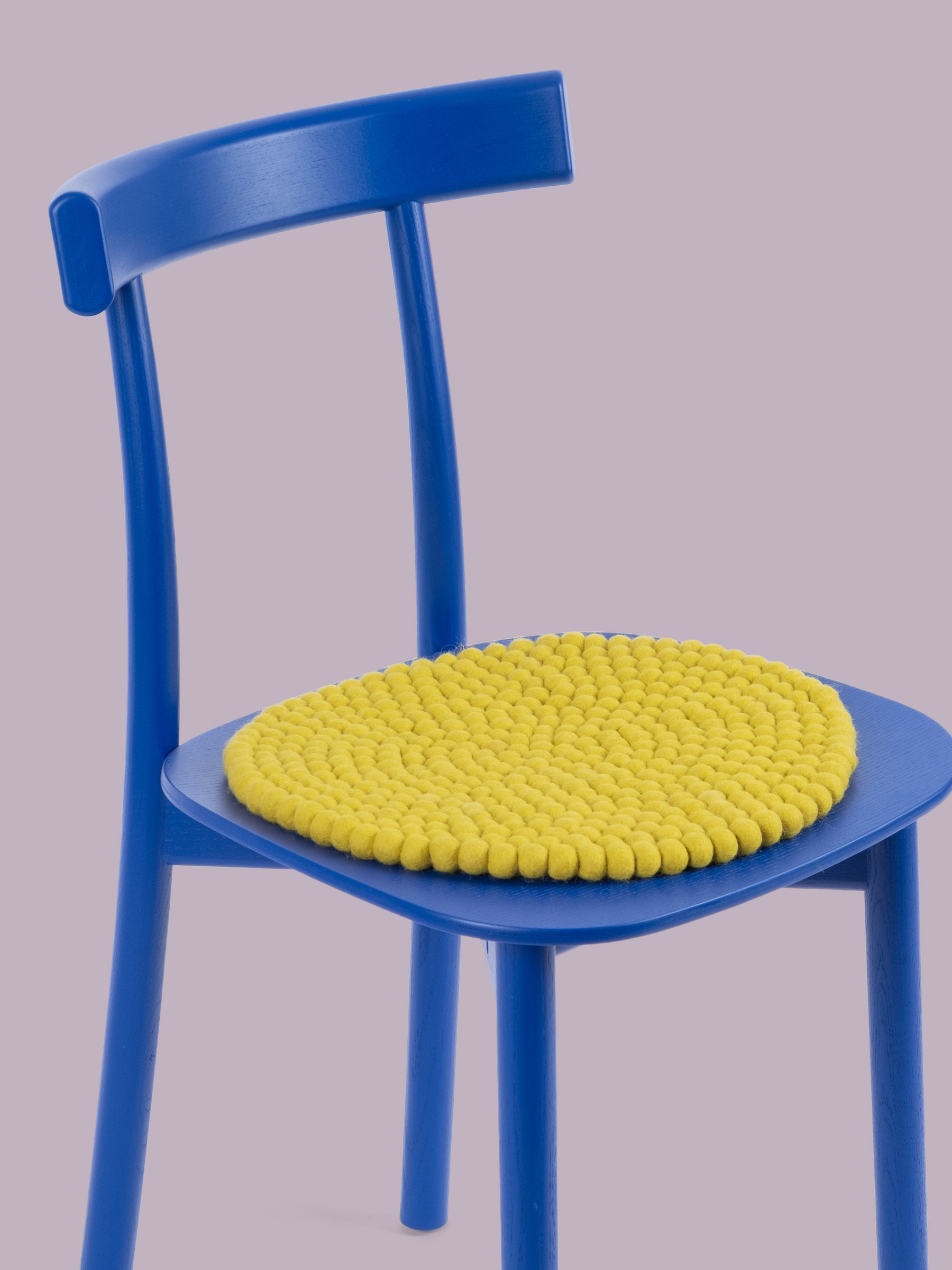 myfelt Kata Filzkugel-Sitzauflage Gelbgrün Ø 36 cm