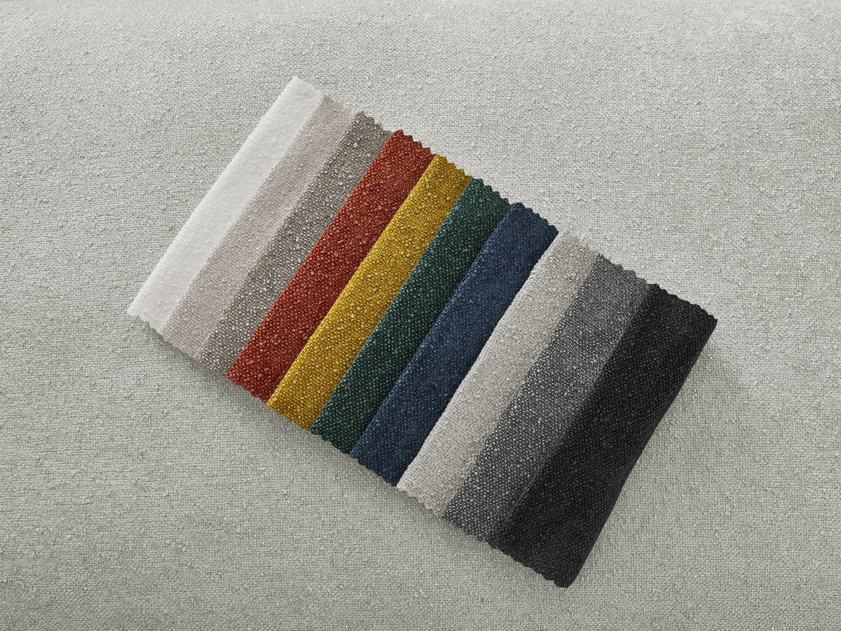 Bobochic Chelsea Schlafsofa 3-Sitzer Strukturstoff Hellgrau, Liegefläche 160 × 200 cm