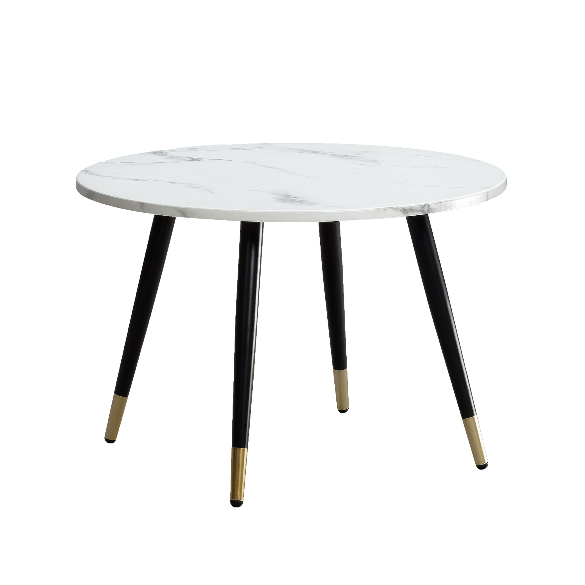 Couchtisch Ringstad Marmoroptik Weiß Ø 60 × H 41 cm