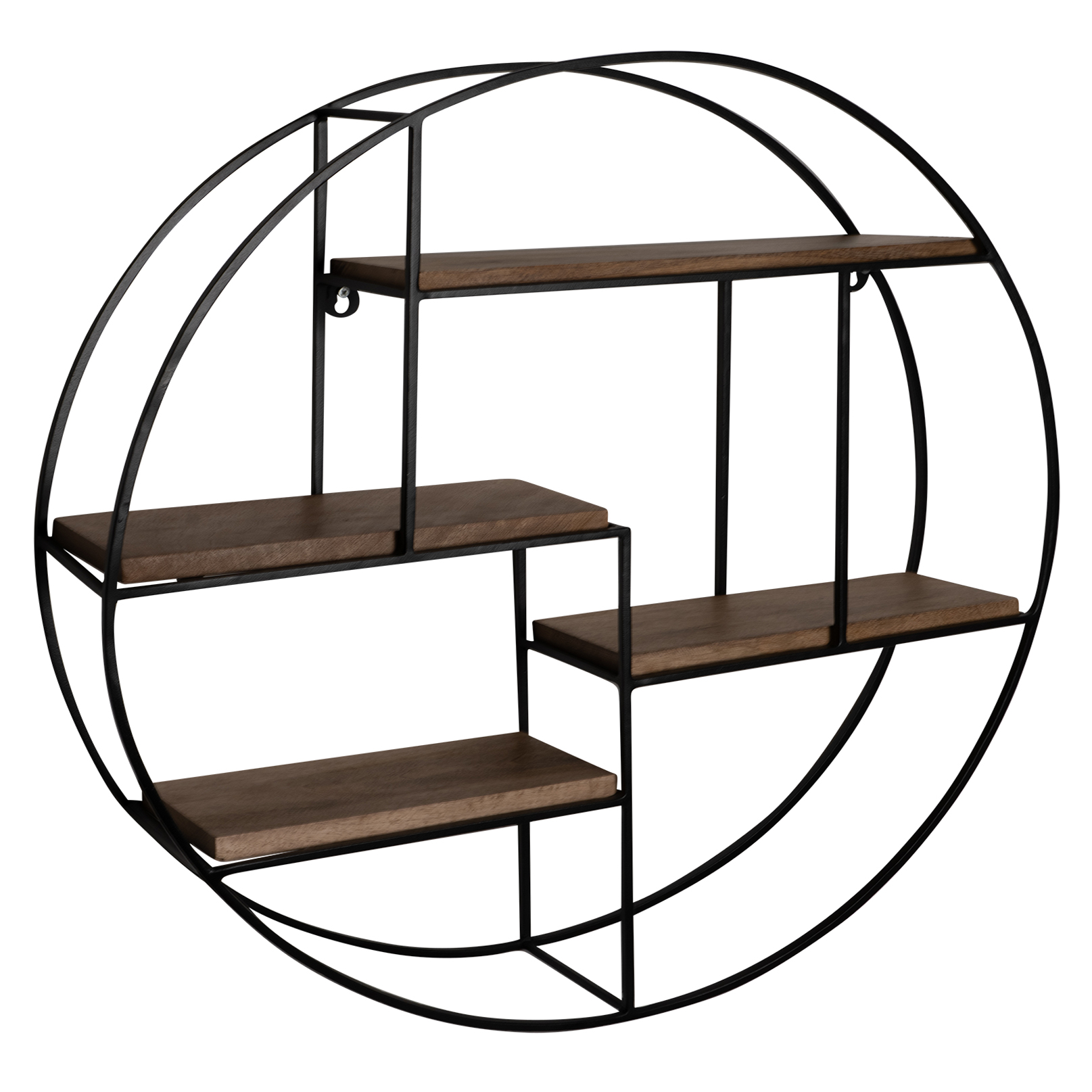 Wandregal Beisfjord Mango Massivholz Schwarz 70 × 18 × 70 cm