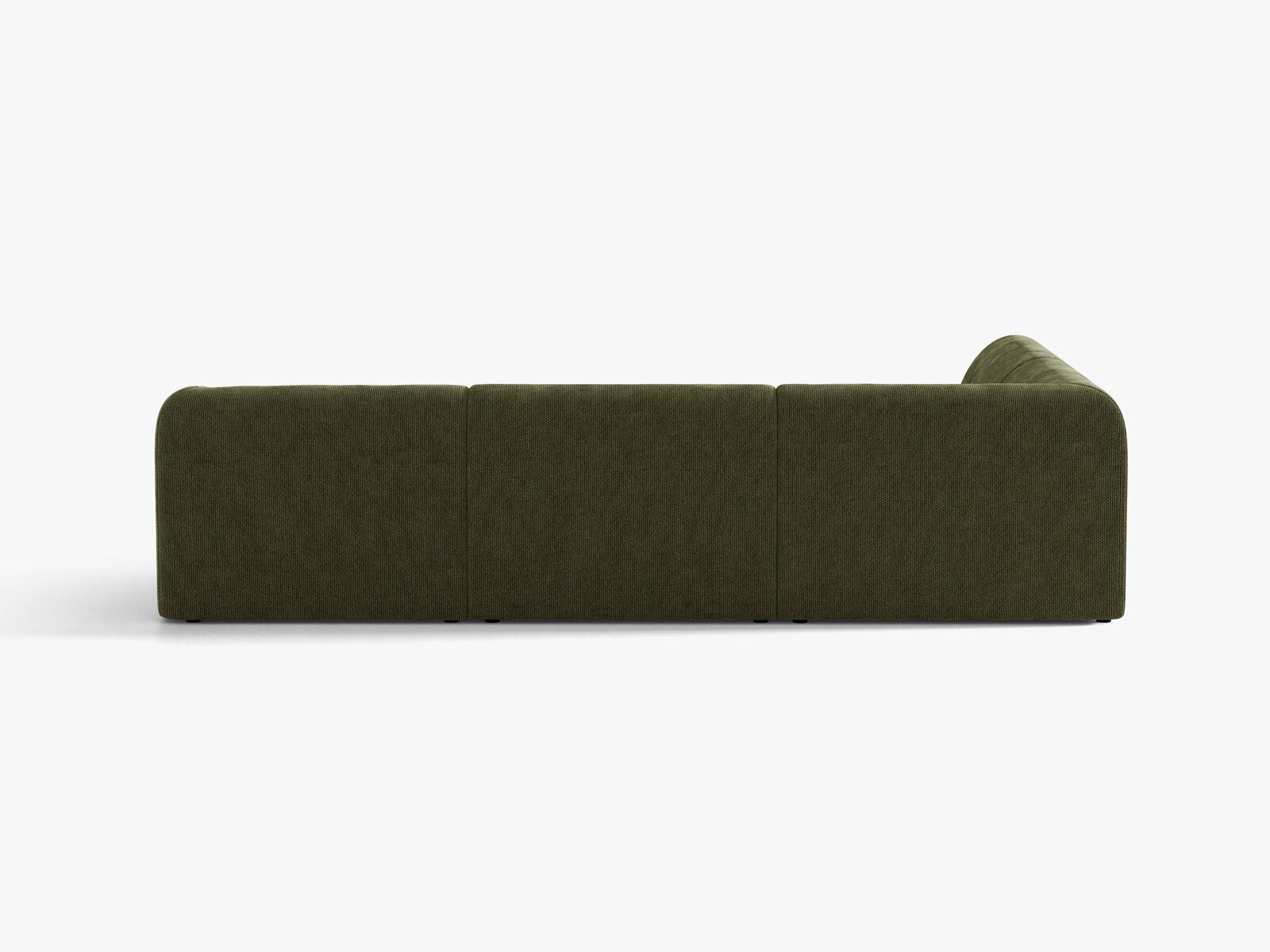Micadoni Ecksofa Miley 6-Sitzer Chenille Eden Grün Links