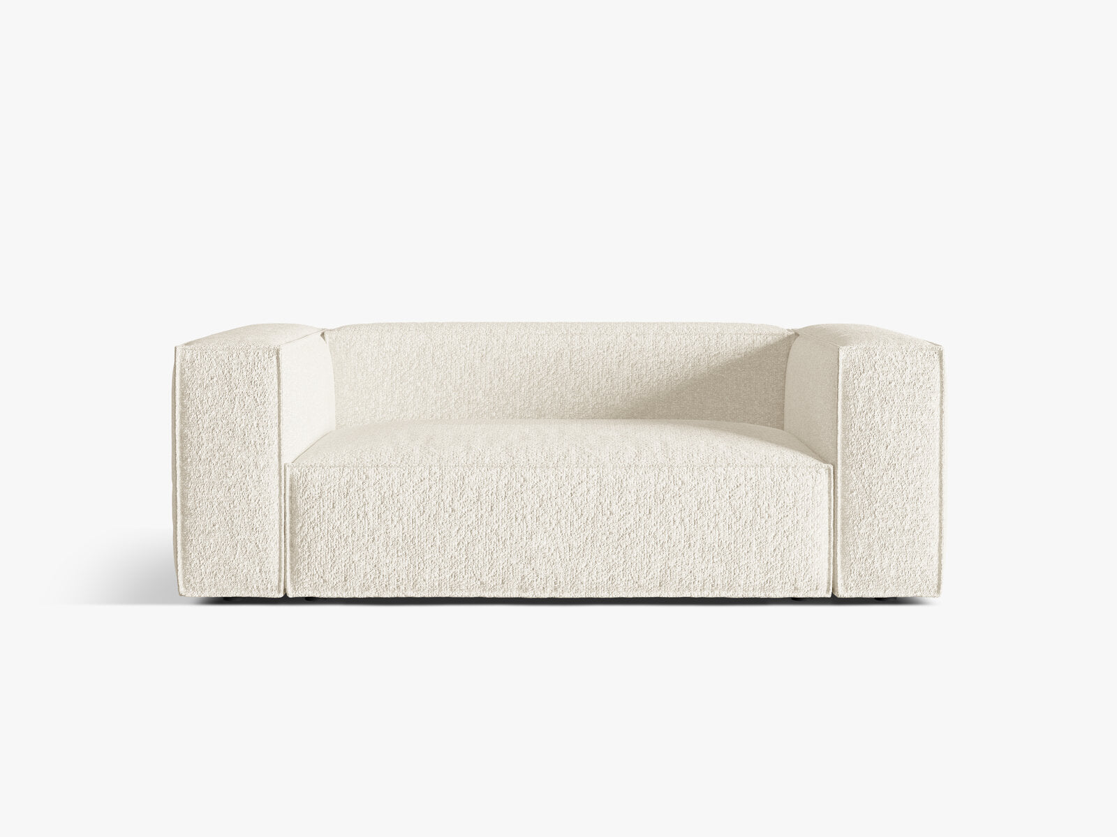 Micadoni Sofa Nuria 2-Sitzer Boucle Elfenbein