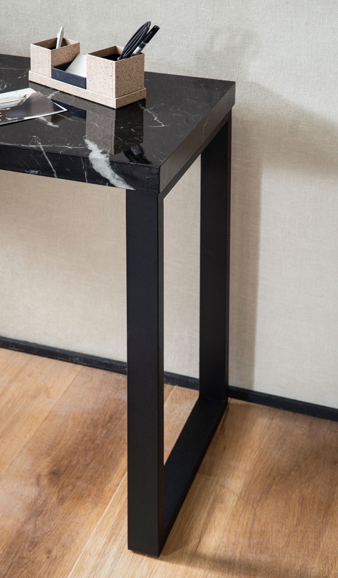 Konsolentisch Sykkylven Marmor Schwarz 120 × 39 × 75,5 cm