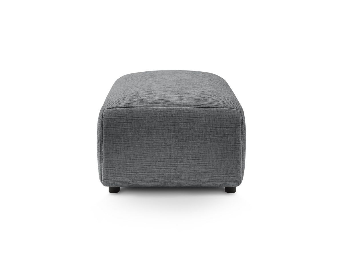 Bobochic Jeanne Pouf 66 × 117 cm Strukturstoff Dunkelgrau