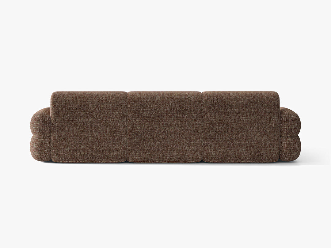 Micadoni Neo Ecksofa 4-Sitzer Links Chenille SILENCIO Braun