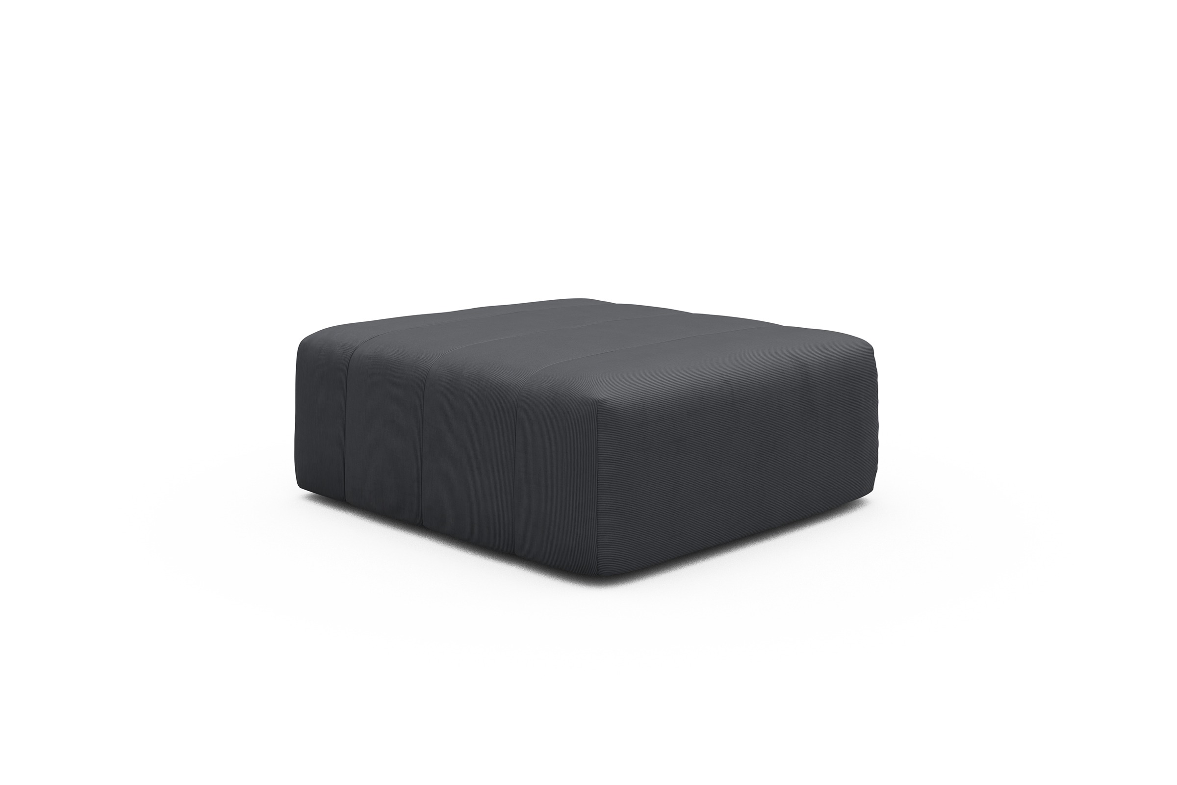 Sitzhocker Hugo Ottomane Cordufine-Slate-Grey