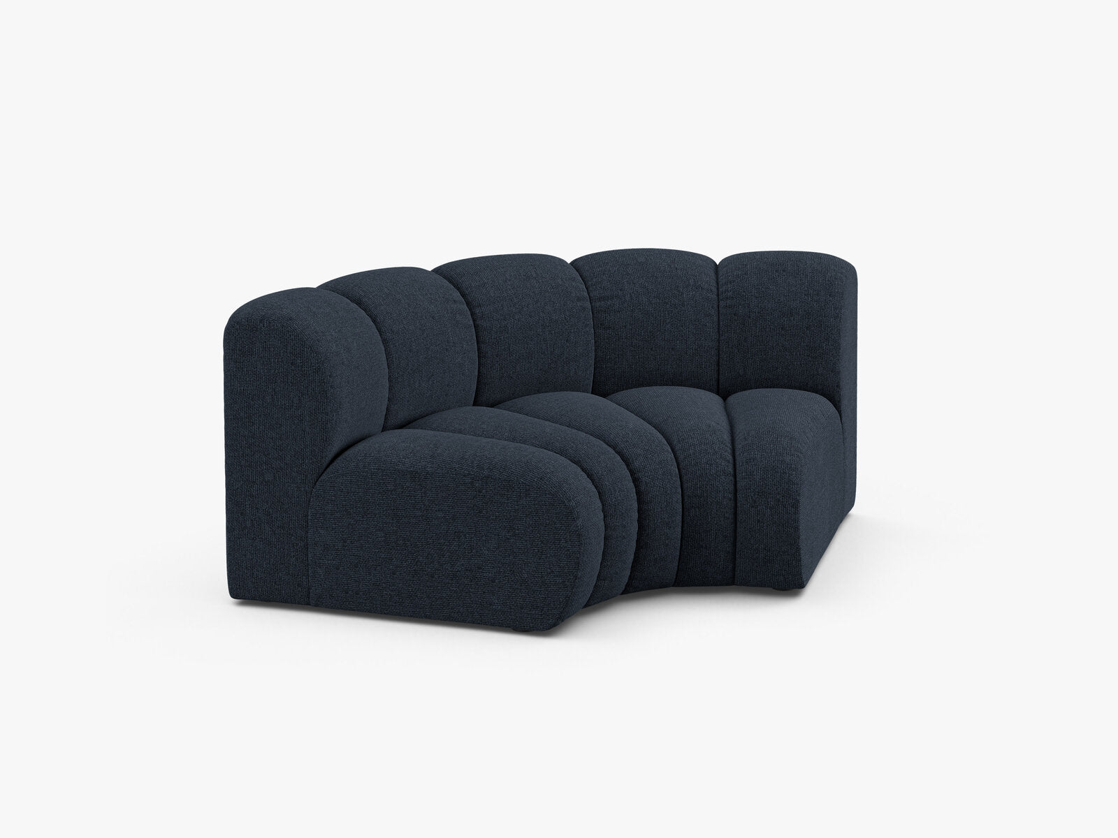 Micadoni rundes Eckmodul Lupine Chenille Eden Marineblau