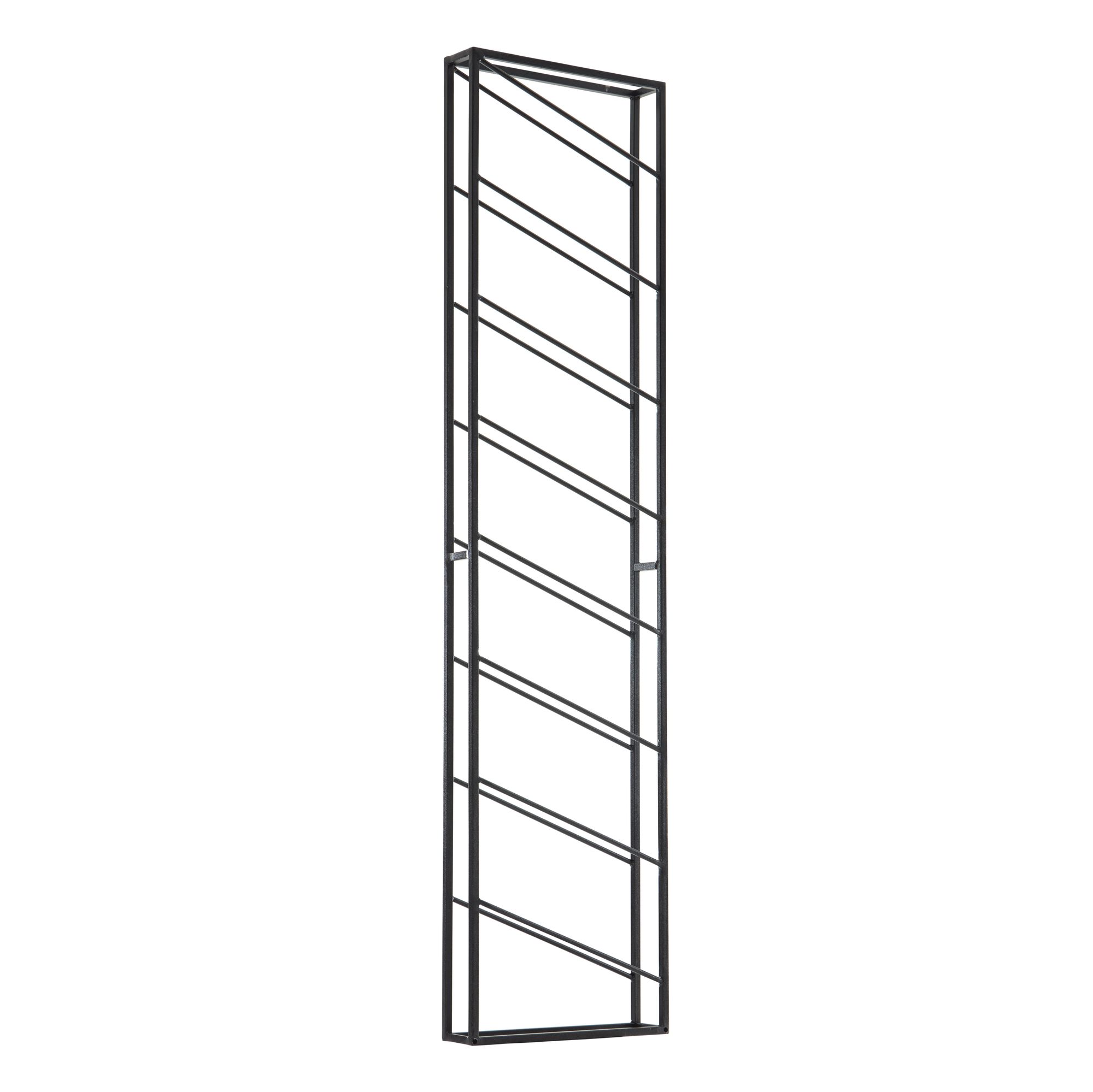 Flaschenregal Akrehamn Metall Schwarz 36 × 8 × 150 cm