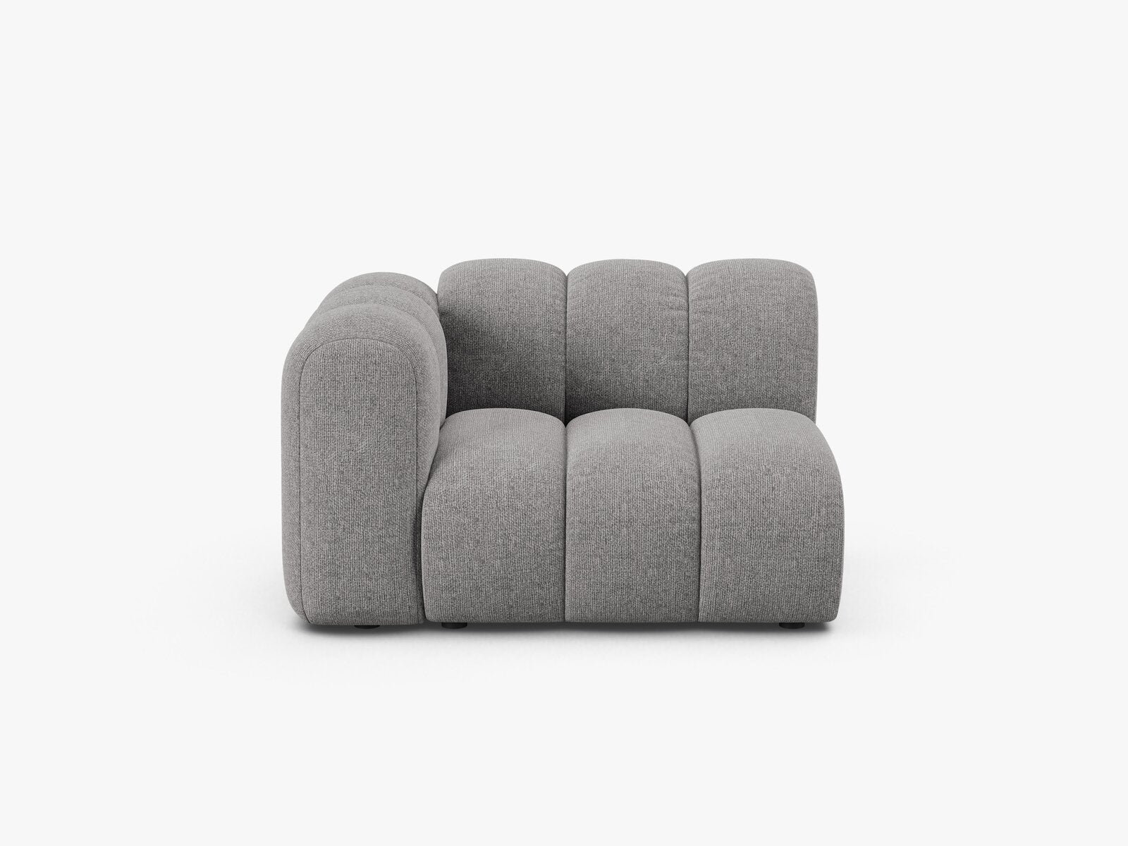 Micadoni Modul Lupine 1-Sitzer Links Chenille Eden Hellgrau