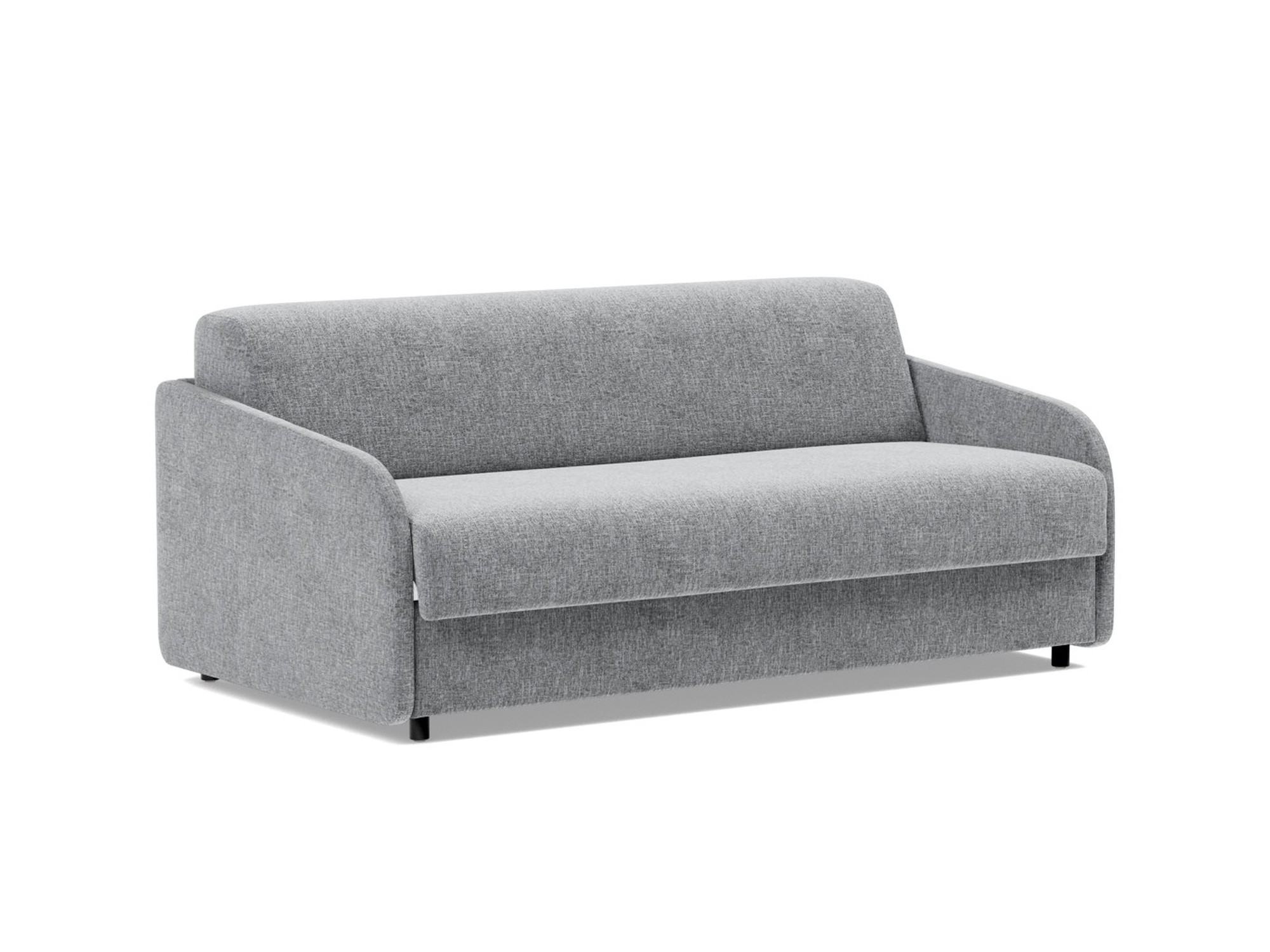 Schlafsofa Eivor mit Memory-Matratze 140 Strukturierter Stoff Twist 565-Granite