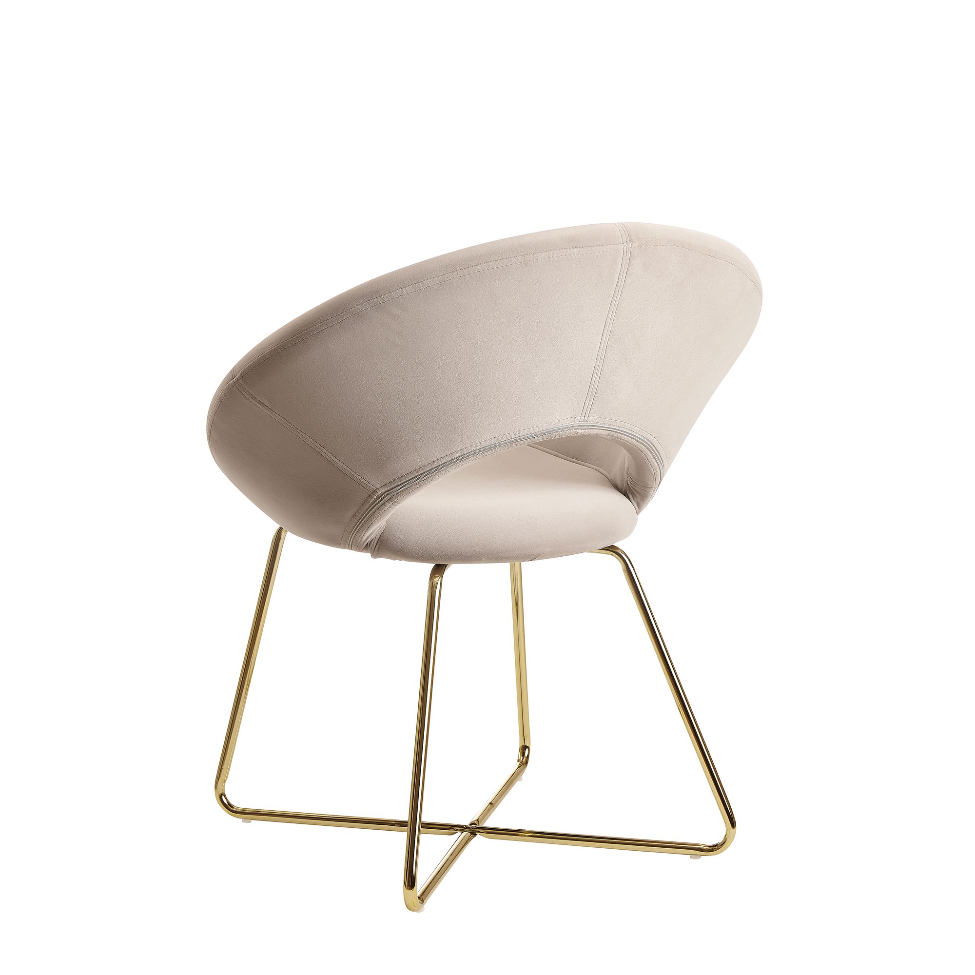 Esszimmerstuhl Gasadalur Samt Beige 57 × 60 × 83 cm