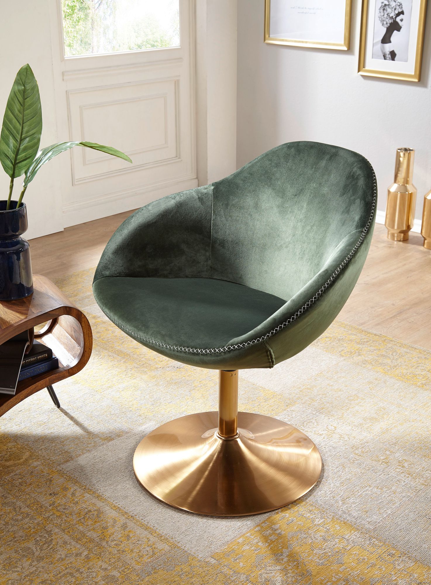 Loungesessel Reine Samt Grün 70 × 70 × 79 cm