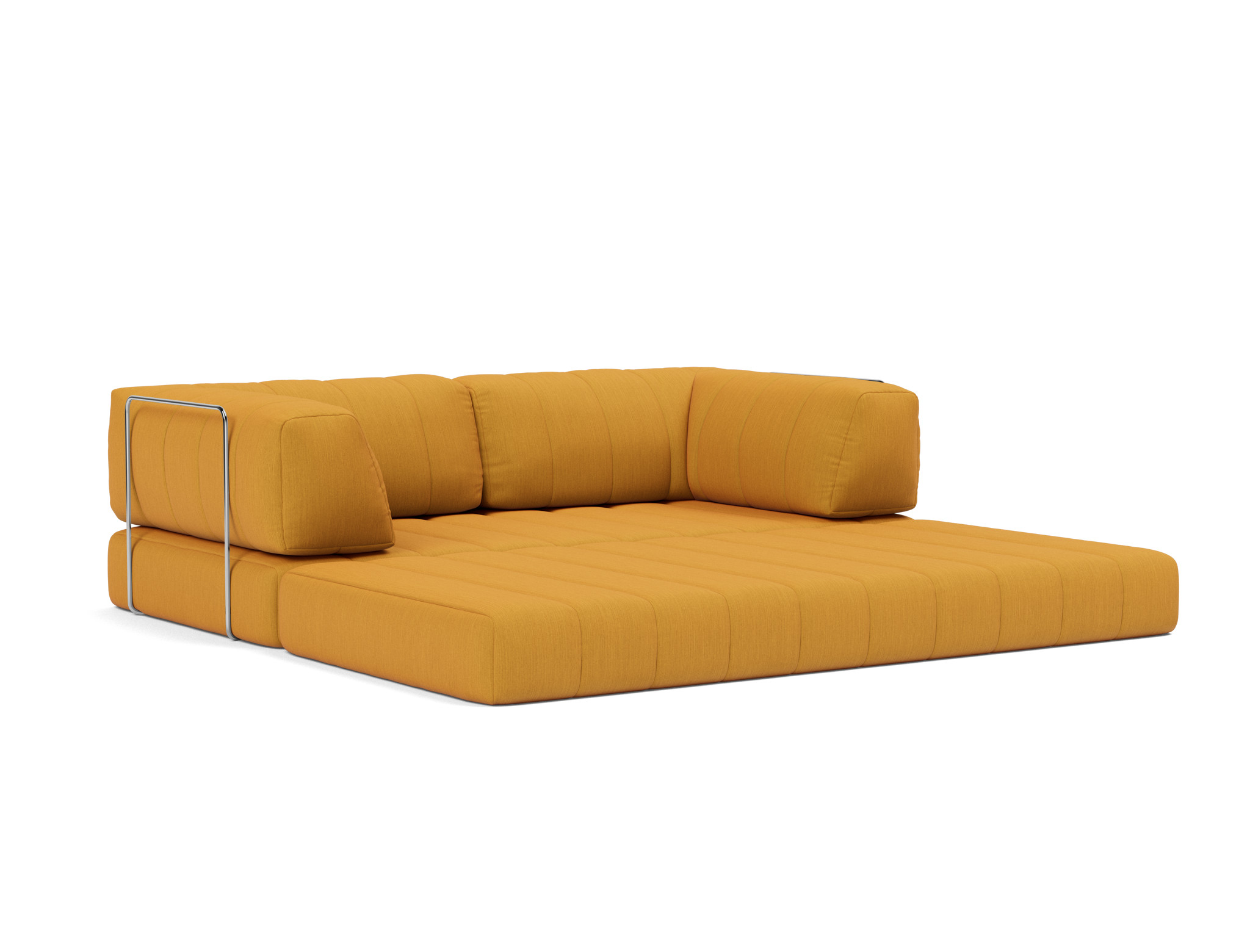 Schlafsofa CozyPad mit Armlehnen Flachgewebe Elegance 507-Burned-Curry