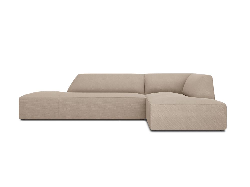 Cosmopolitan Design Ecksofa Siena 4-Sitzer offen Strukturierter Stoff Ottawa Dunkelbeige Rechts