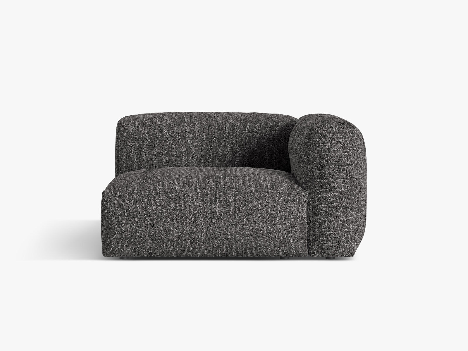 Micadoni Eckmodul Martina 1-Sitzer Rechts Boucle Monet Anthrazit