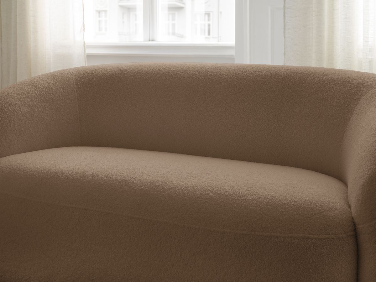 Bobochic Elina Sofa 2-Sitzer Bouclé-Stoff Braun