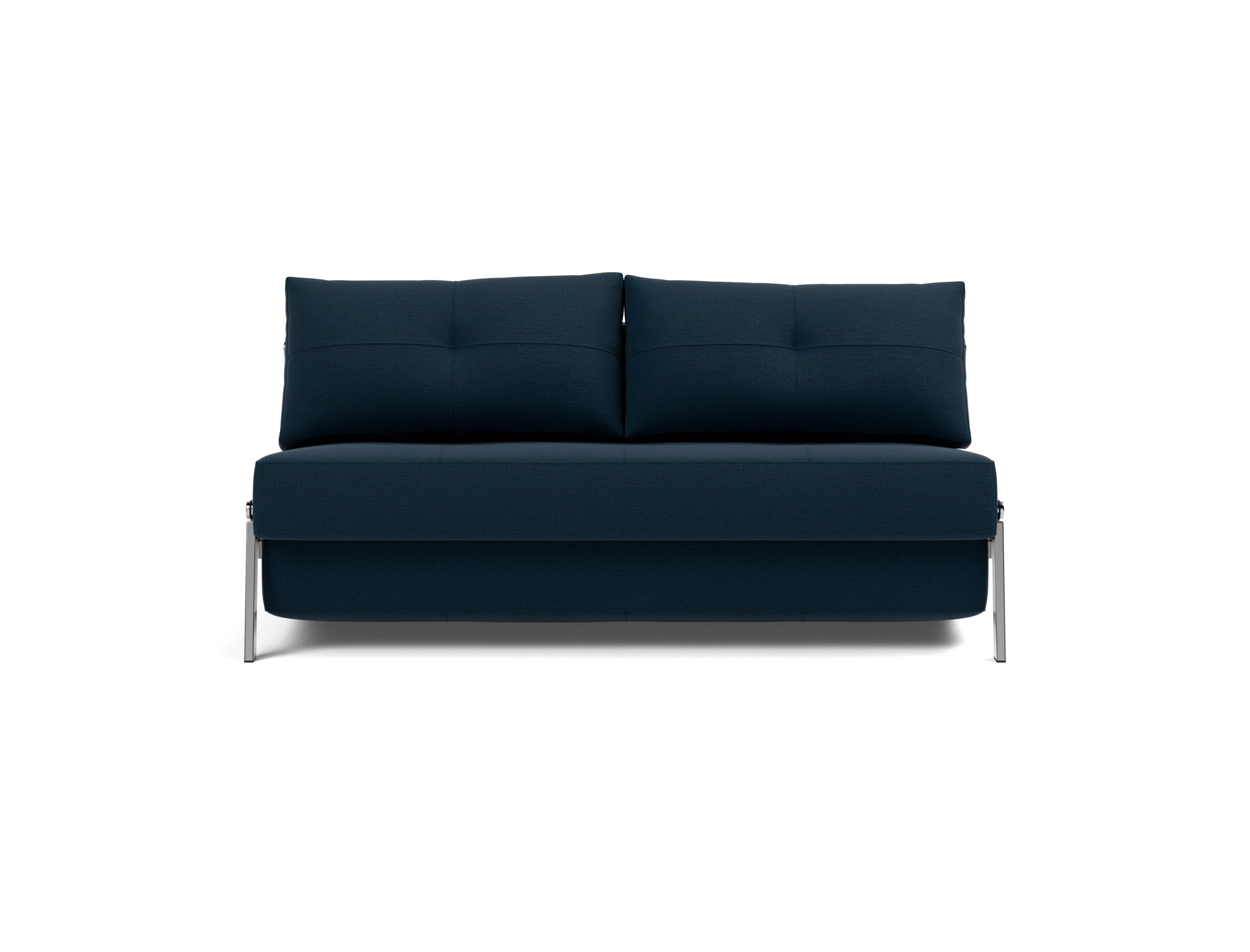 Schlafsofa Cubed 160 Flachgewebe Mixed Dance 528-Blue Beine Chrom