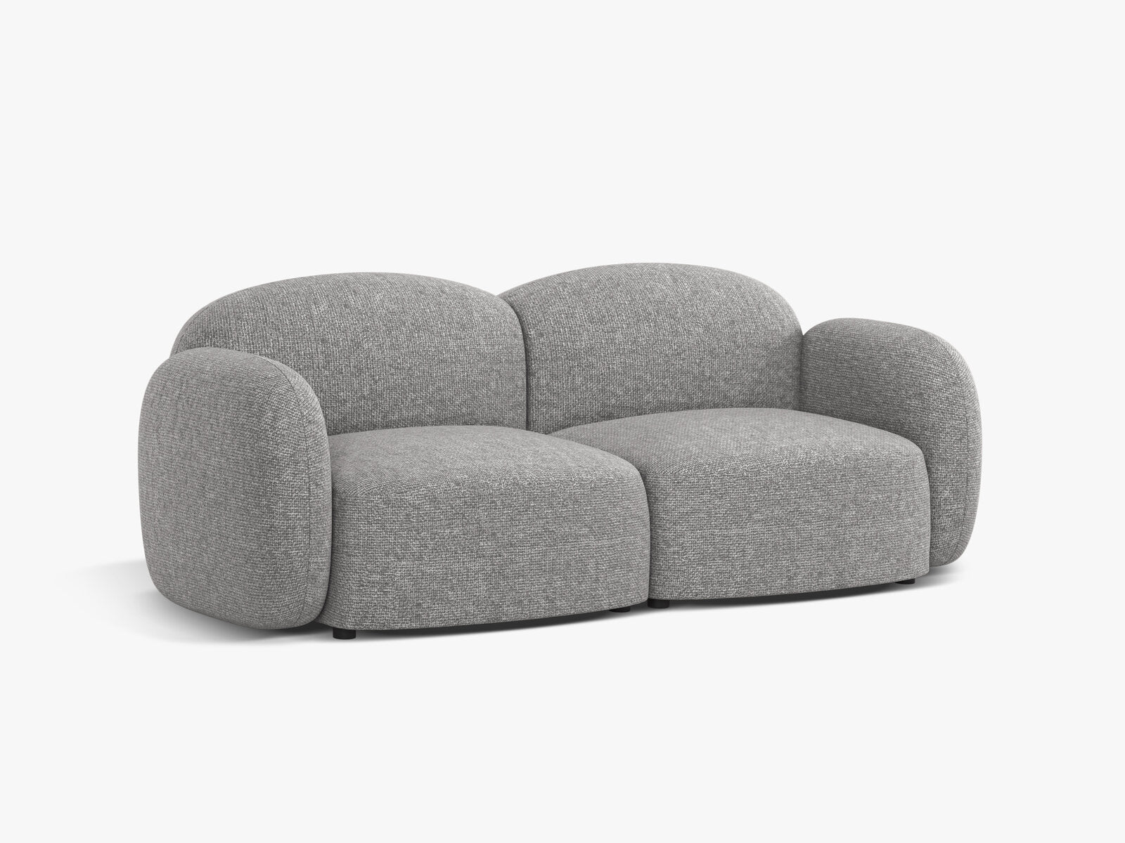Micadoni Sofa Blair 2-Sitzer Chenille Eden Hellgrau