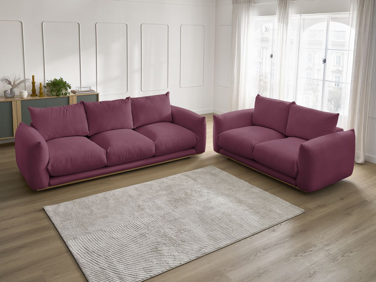 Bobochic Ernest Sofa 5-Sitzer Stoff Rot