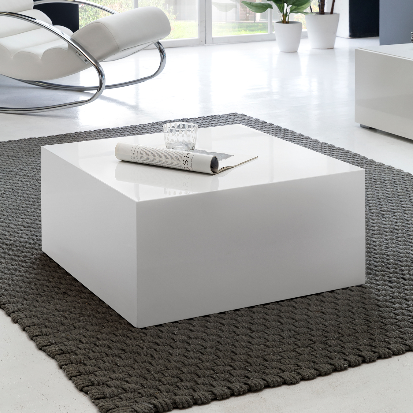 Couchtisch Alsen Weiß 60 × 60 × 30 cm