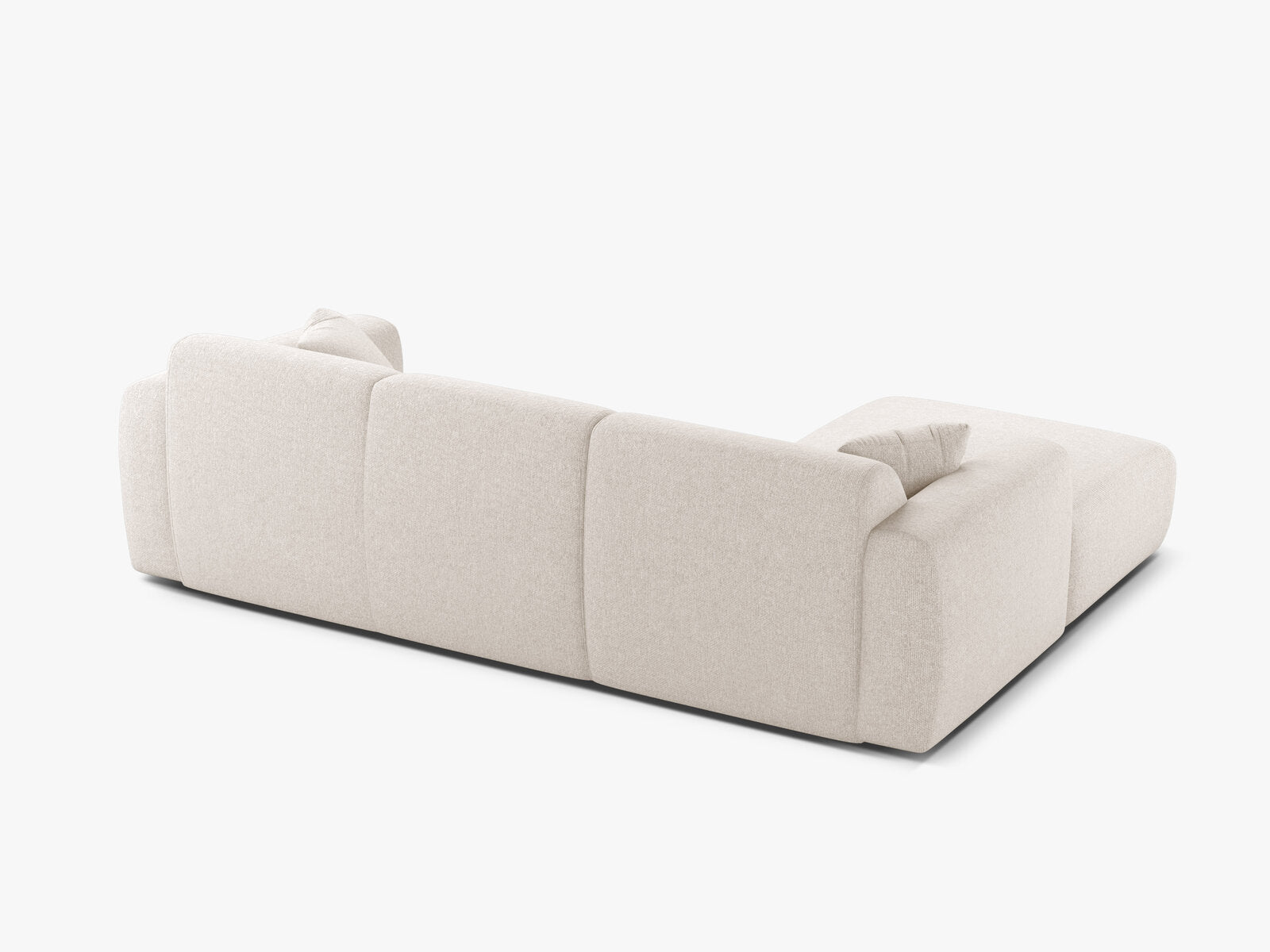 Micadoni Ecksofa Molino 4-Sitzer Links Chenille Eden Helles Beige
