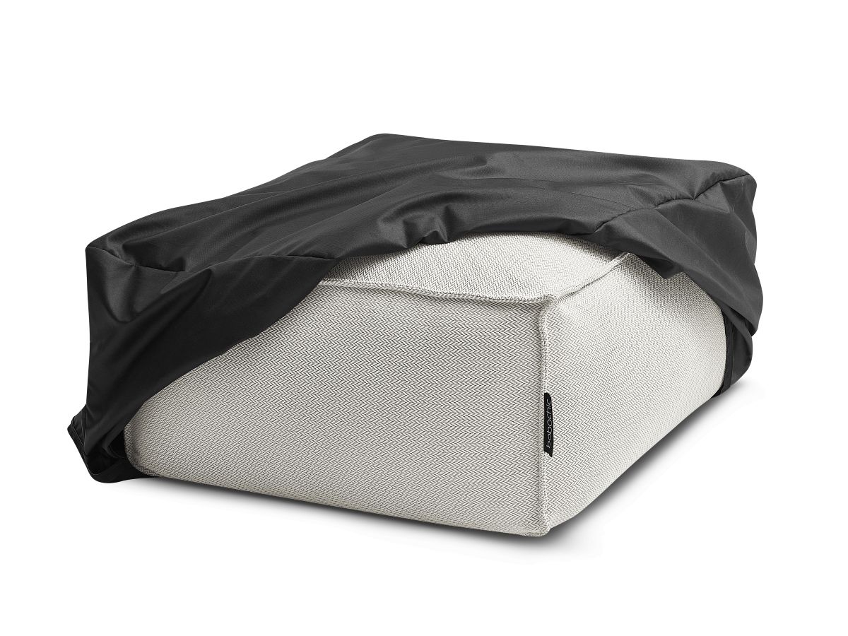 Bobochic Biarritz Pouf Melange-Stoff Beige