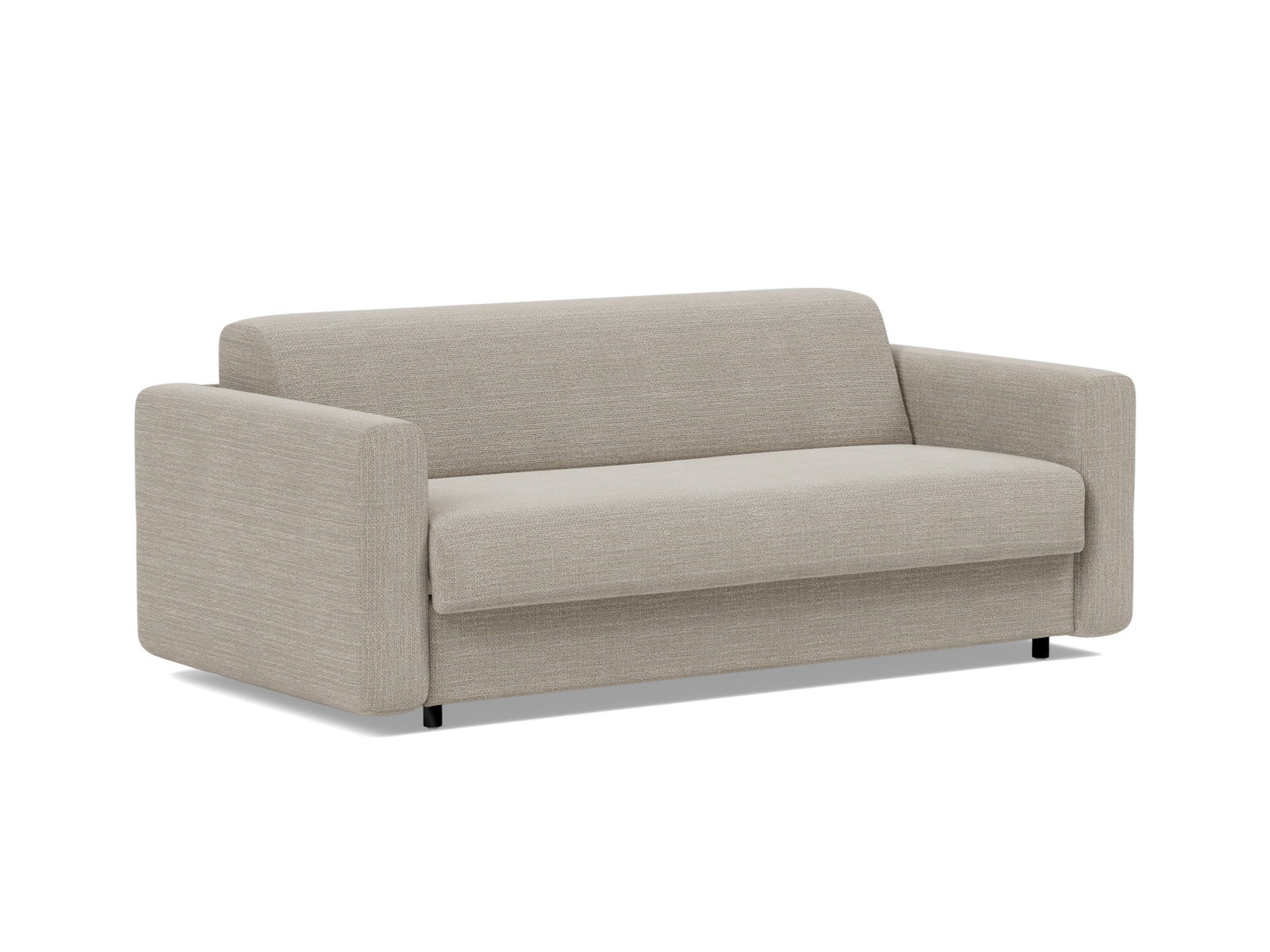 Schlafsofa Killian mit Taschenfederkernmatratze 140 Strukturierter Stoff Kenya 579-Gravel
