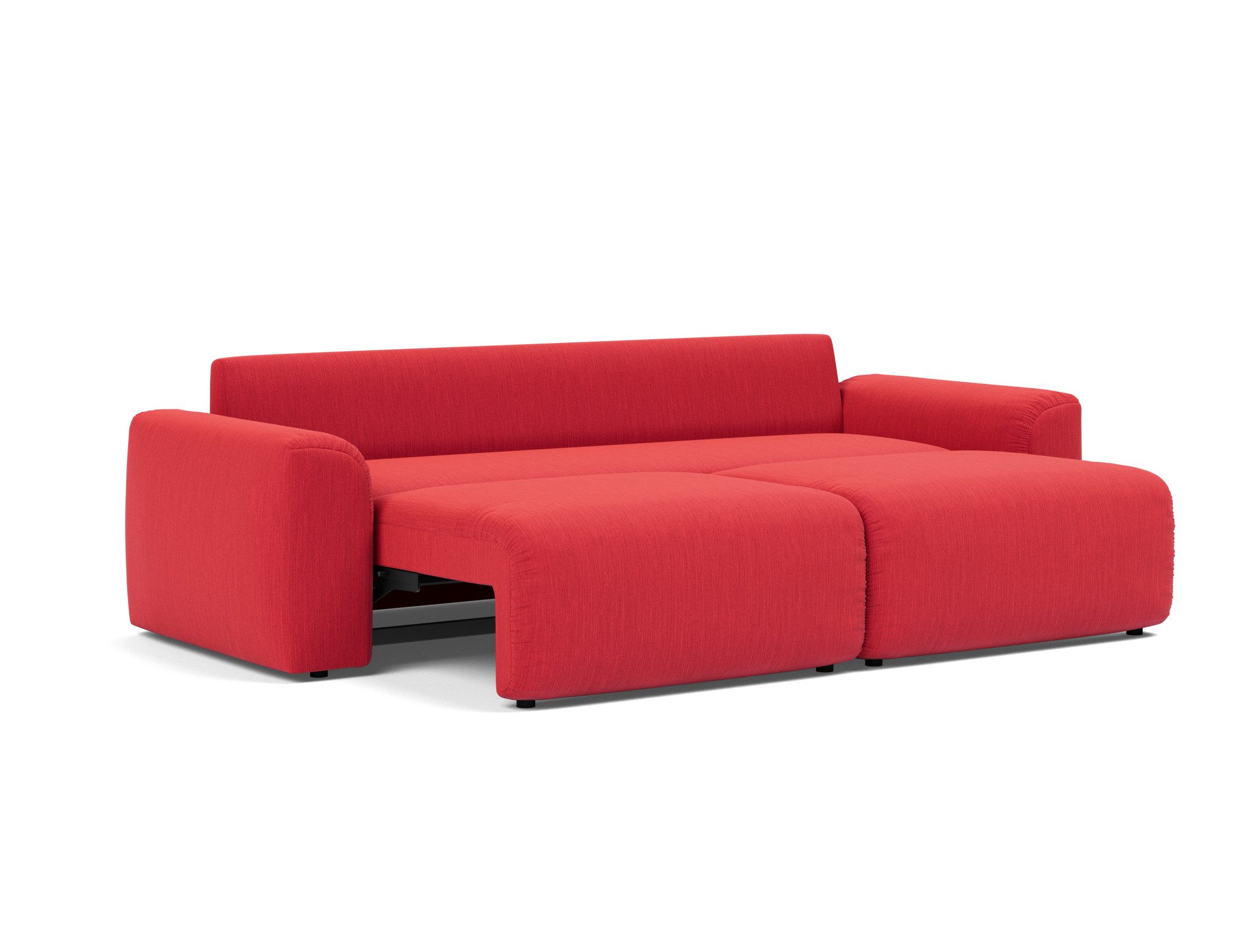 Schlafsofa Norum mit Chunky-Armlehnen Flachgewebe Elegance 511-Red