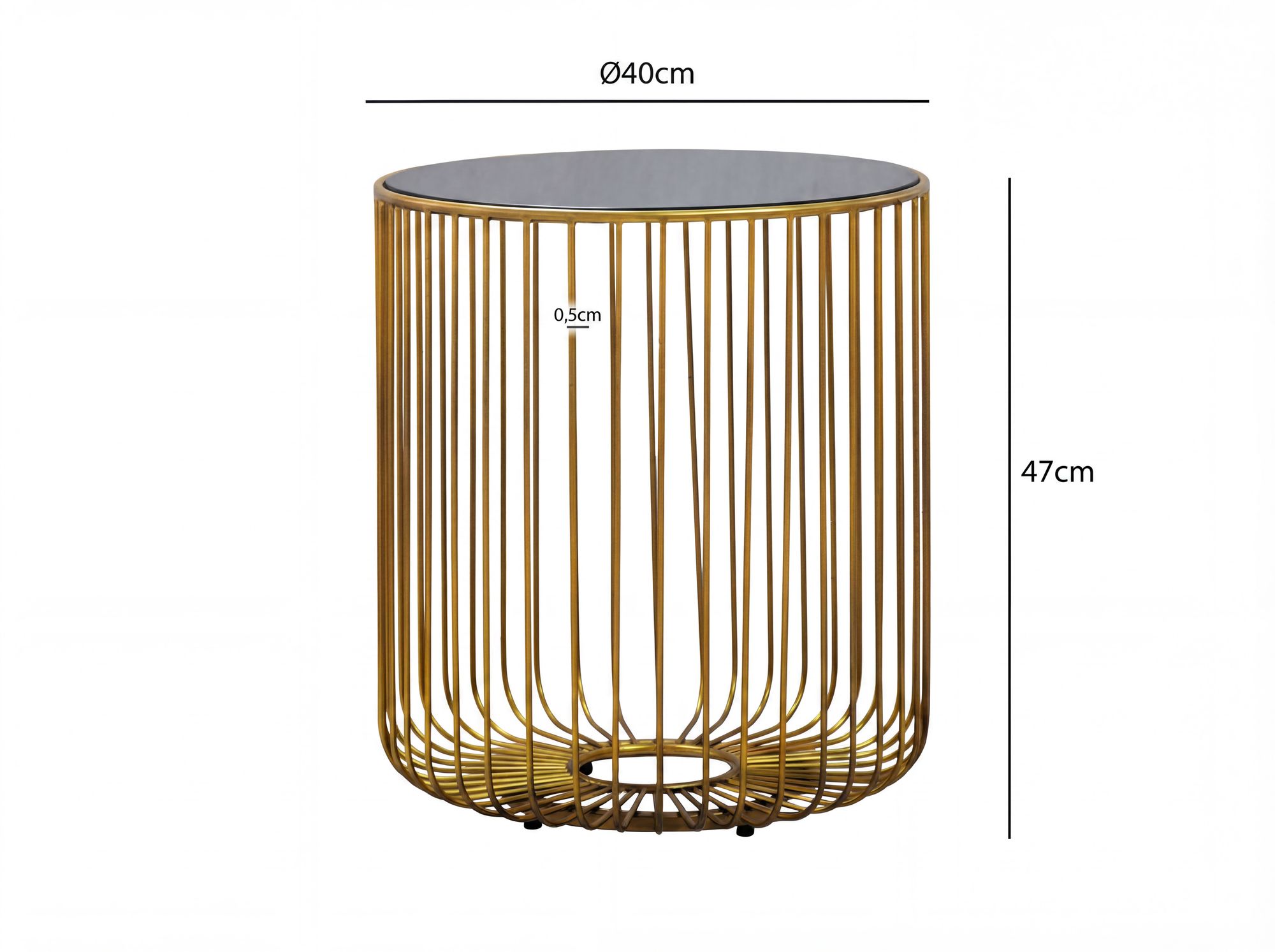 Beistelltisch Rubbestad Gold Ø 40 cm