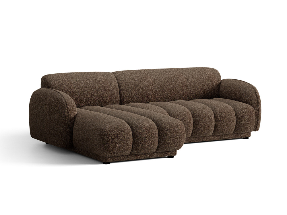Cosmopolitan Design Ecksofa Bilbao 3-Sitzer Boucle Miles Braun Links