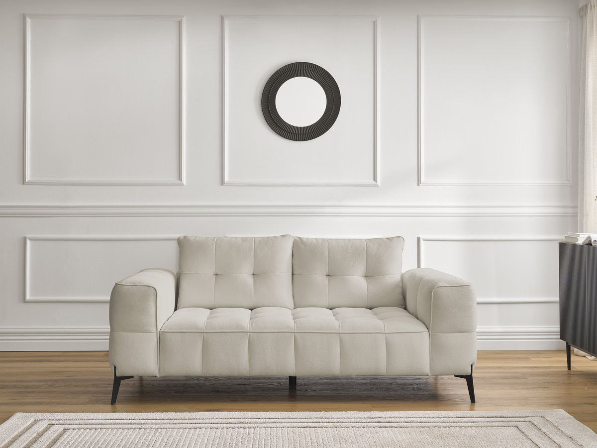 Bobochic Anis Sofa 2-Sitzer Strukturstoff Beige