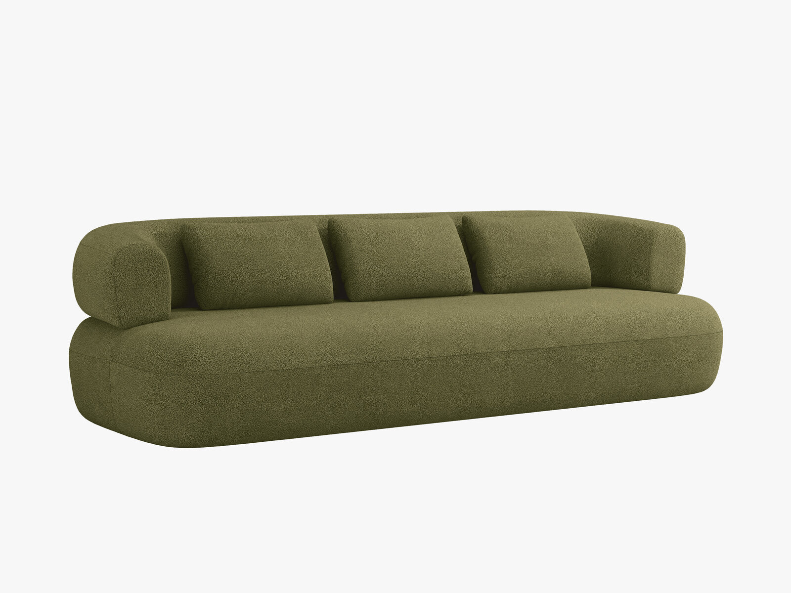 Micadoni Sofa Jenny 3-Sitzer Boucle Now or Never Grün