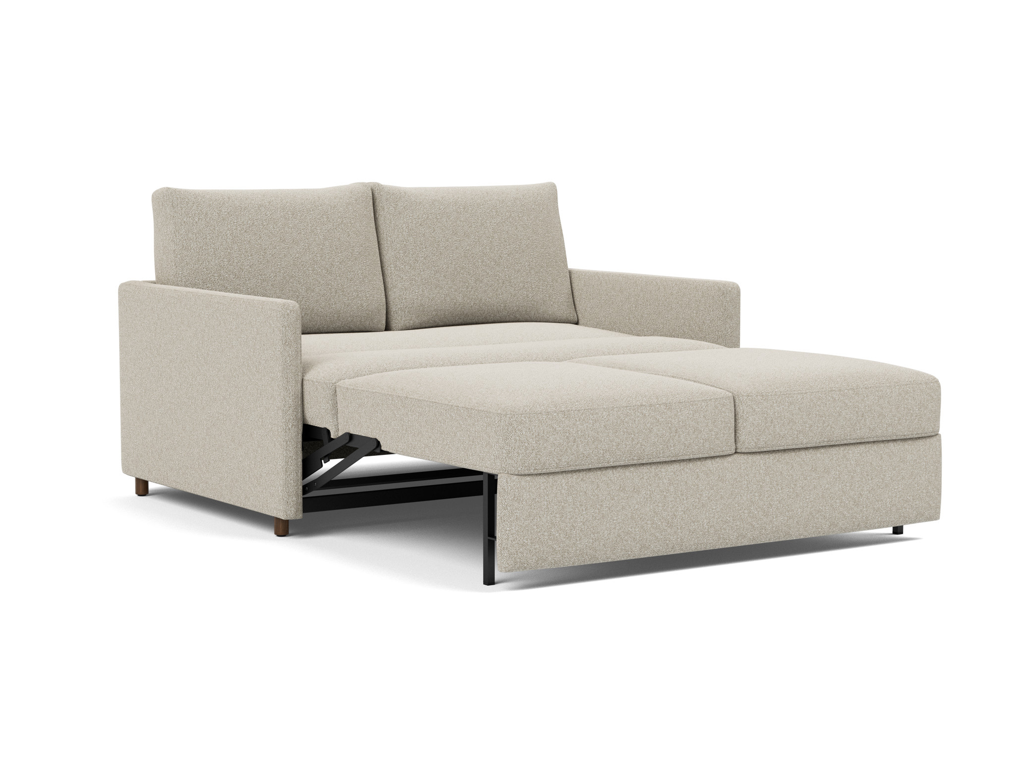 Schlafsofa Neah mit Slim-Armlehnen 140 Boucle Skandi 539-Beige