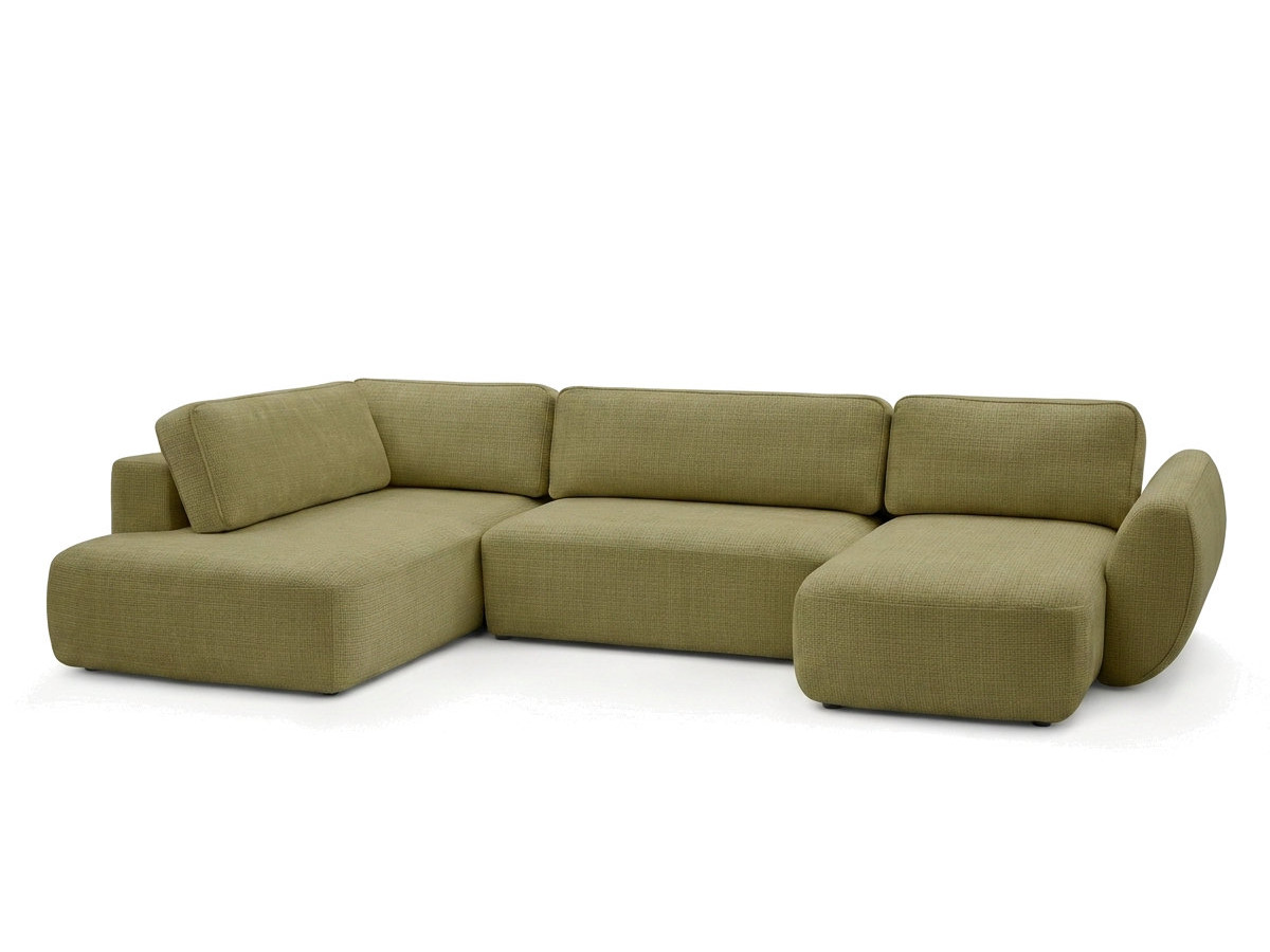 Bobochic Denise Wohnlandschaft Strukturstoff Grün Ecke rechts