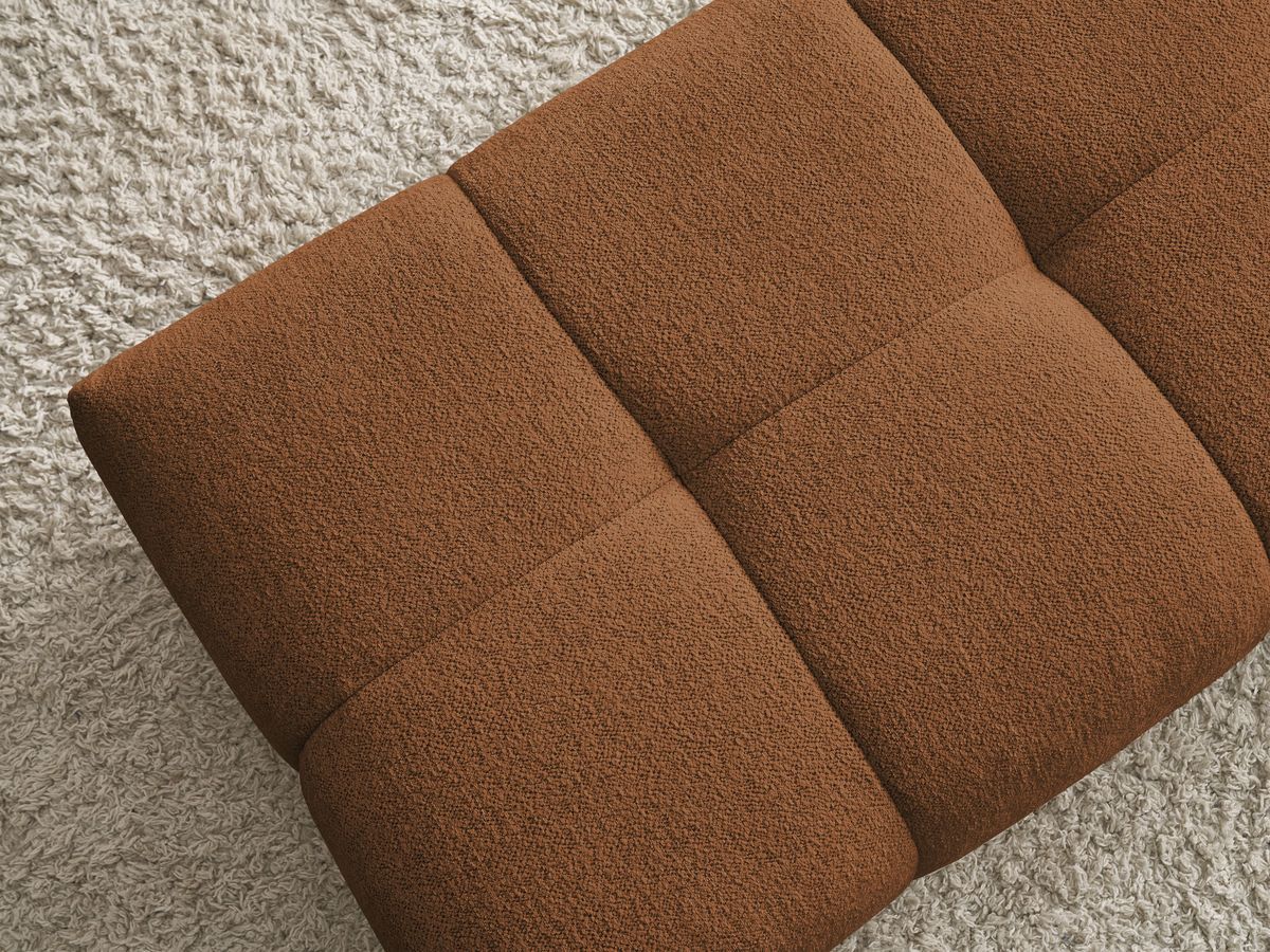 Bobochic Everest Pouf 140 × 70 cm Melange-Stoff Orange