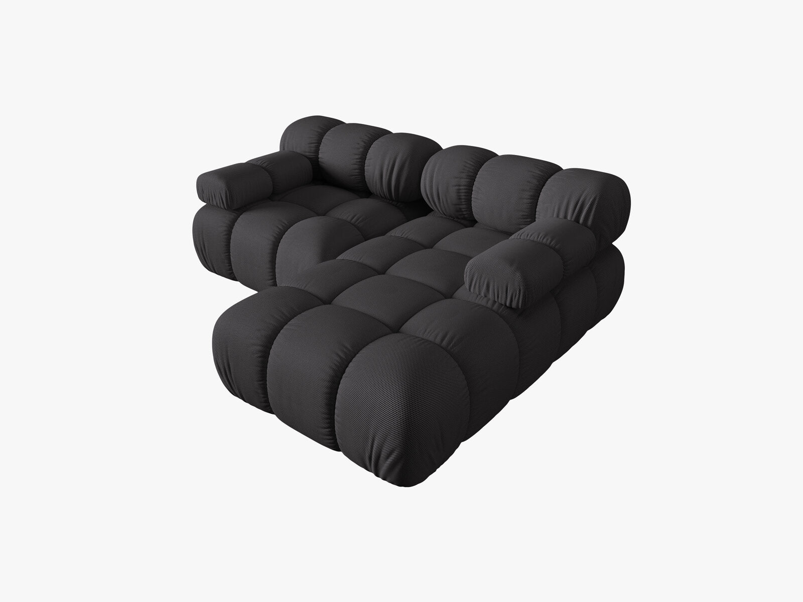 Micadoni Modulares Ecksofa Bellis 3-Sitzer Rechts 3D-Stoff Sonic Espresso