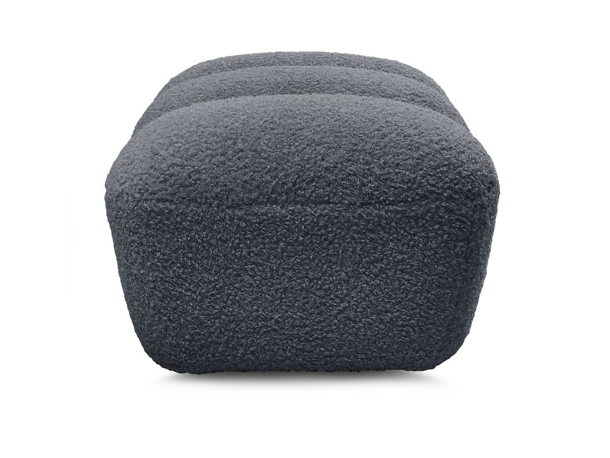 Bobochic Hippolyte Pouf Bouclé-Stoff Dunkelgrau